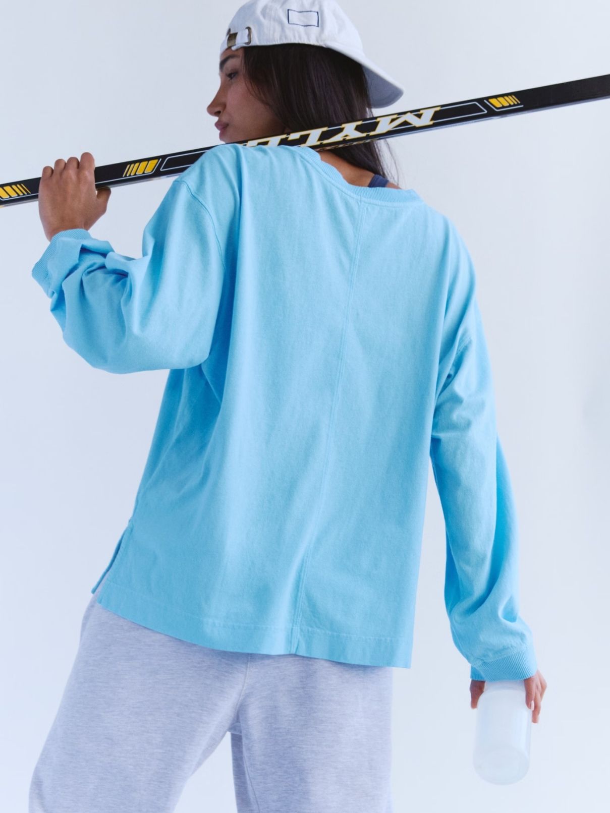 Free People Hustle Layer Tee in Bright Blue