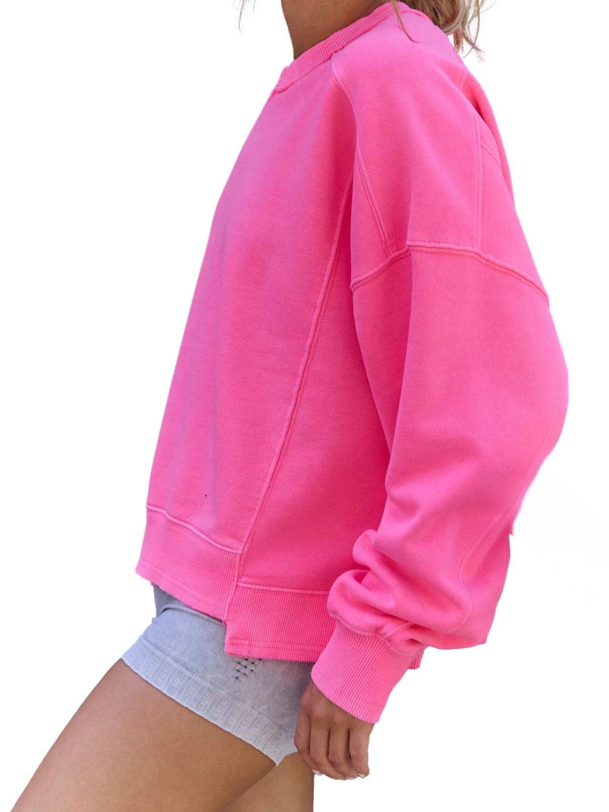 Free People Intercept Pullover – Hot Pink
