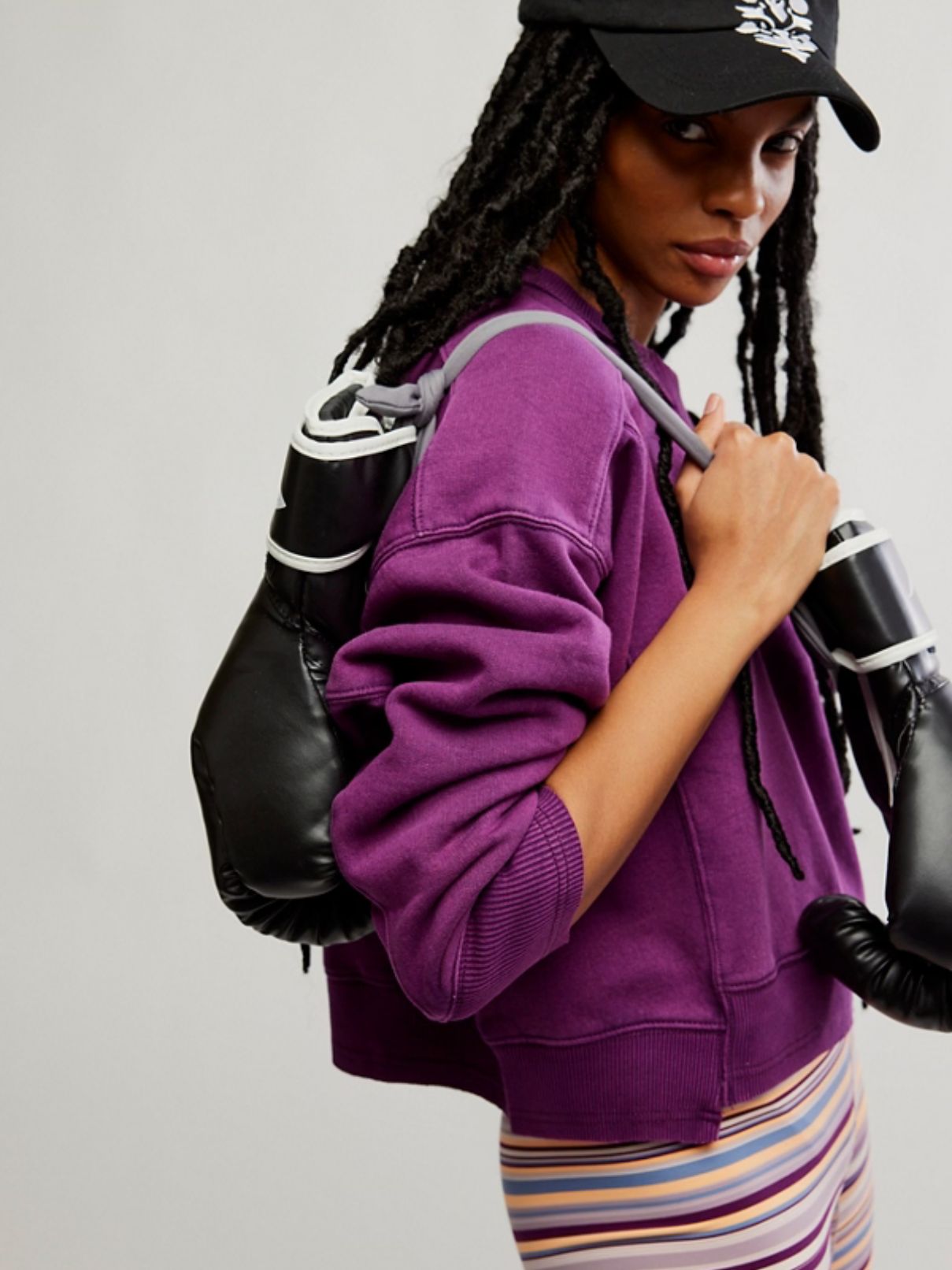 Free People Intercept Pullover in Black Cherry