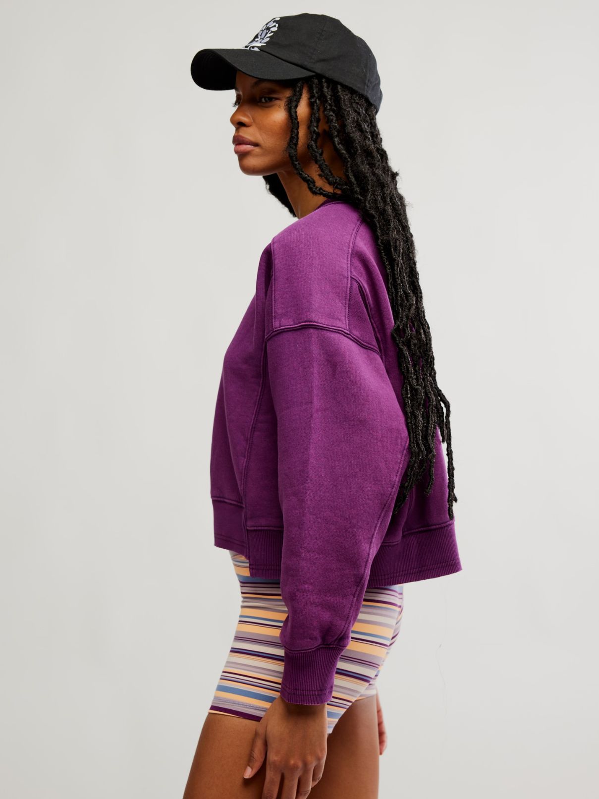 Free People Intercept Pullover in Black Cherry