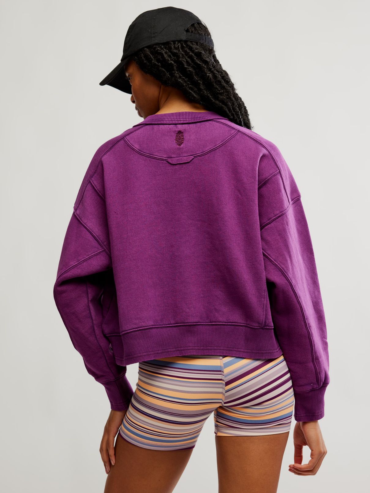 Free People Intercept Pullover in Black Cherry