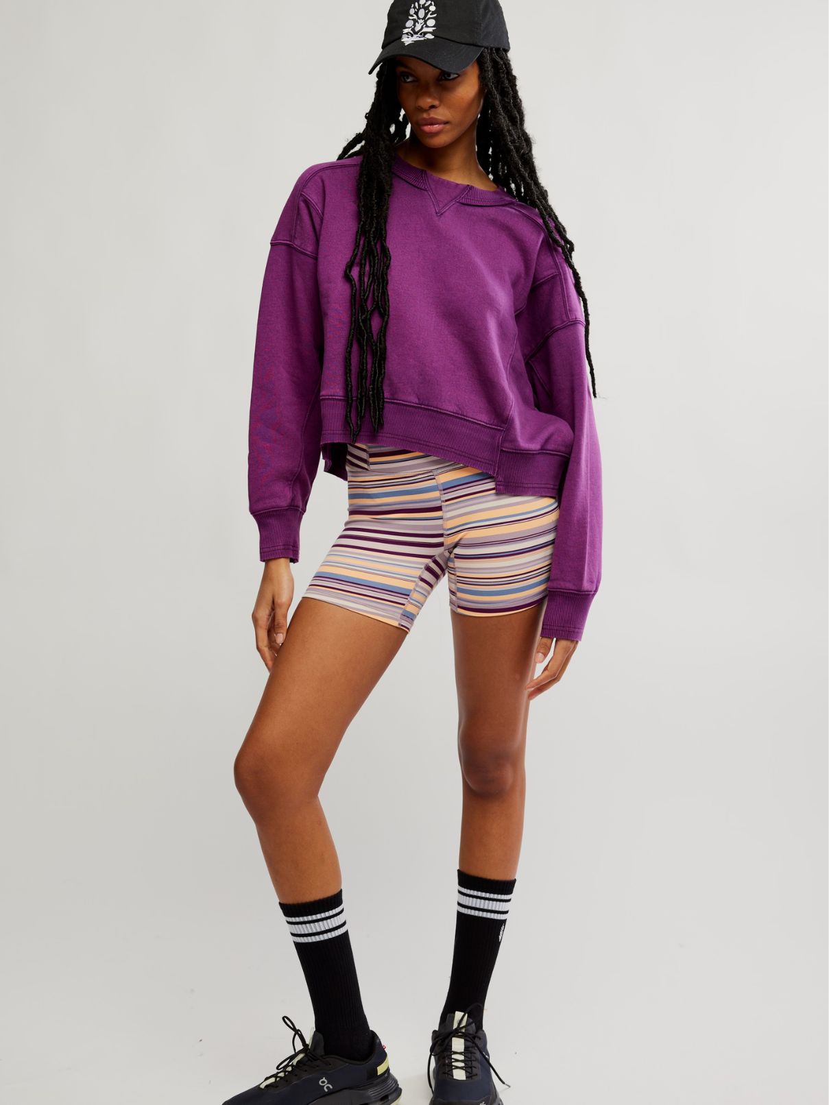 Free People Intercept Pullover in Black Cherry