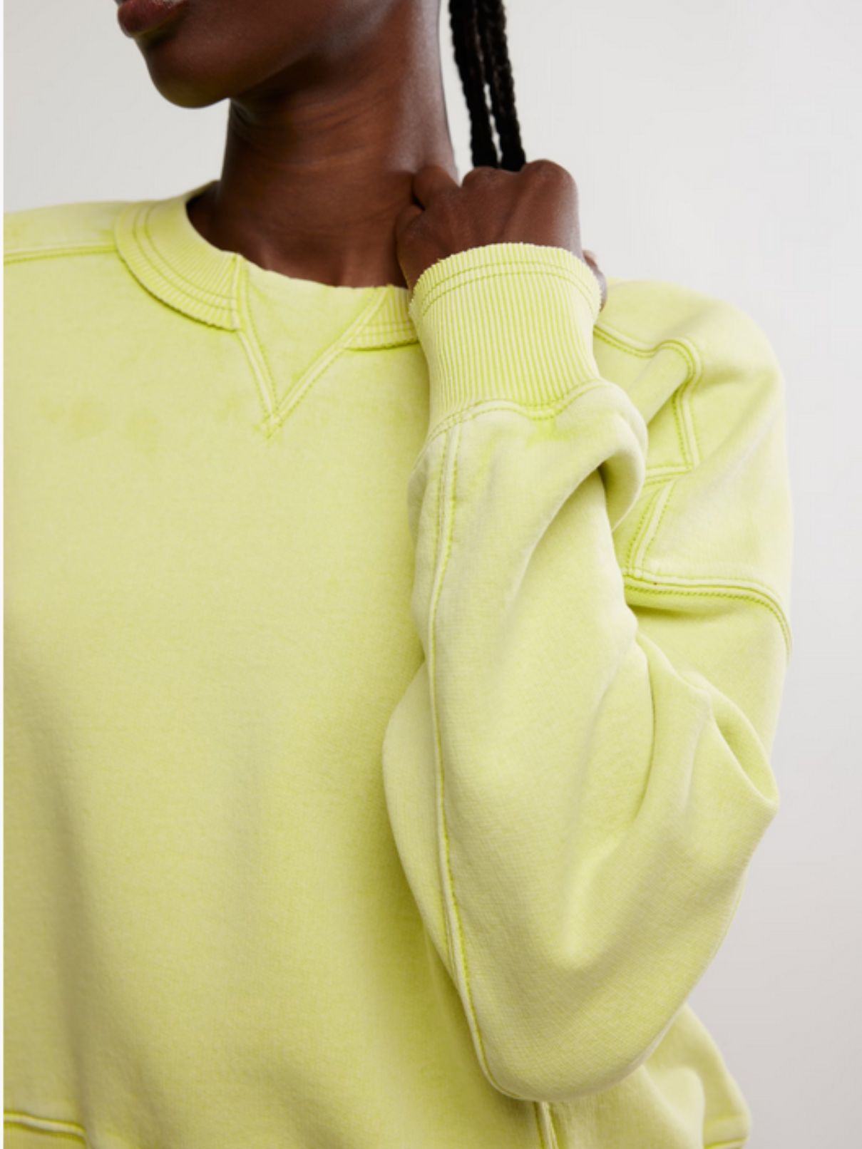 Free People Intercept Pullover in  Highlighter