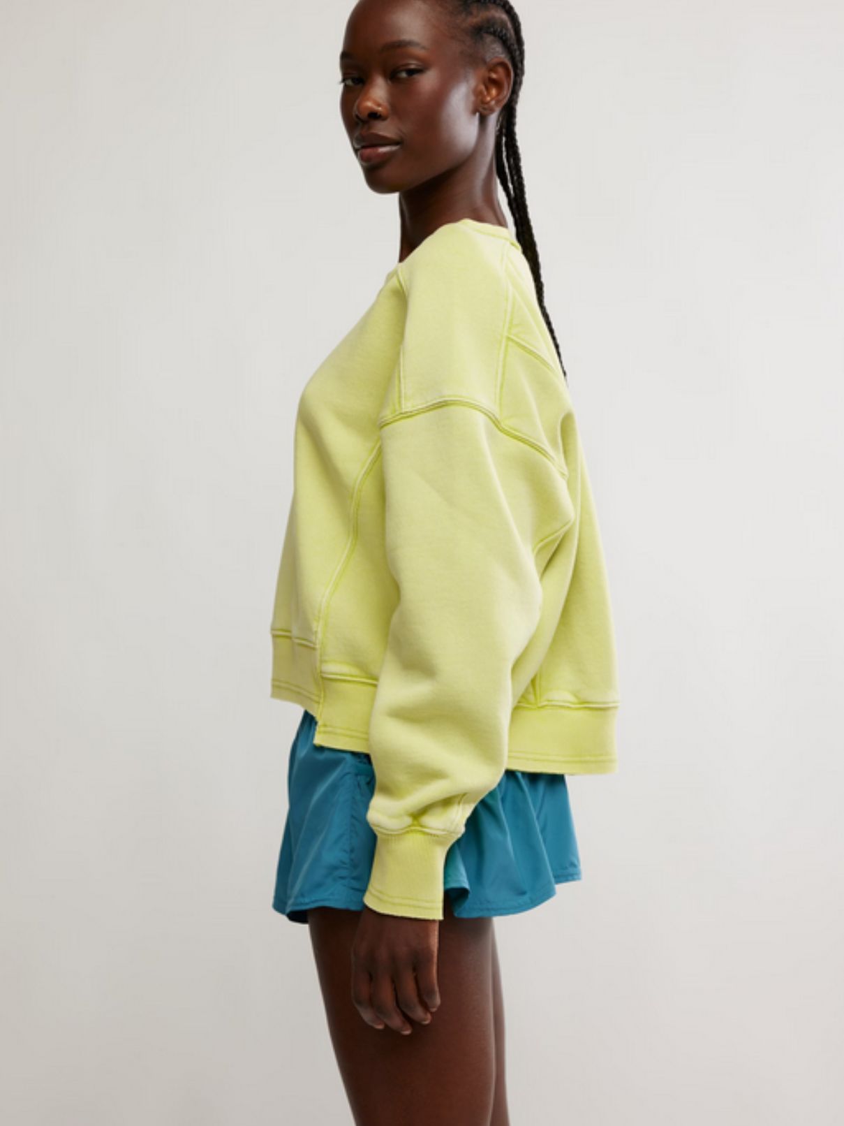 Free People Intercept Pullover in  Highlighter