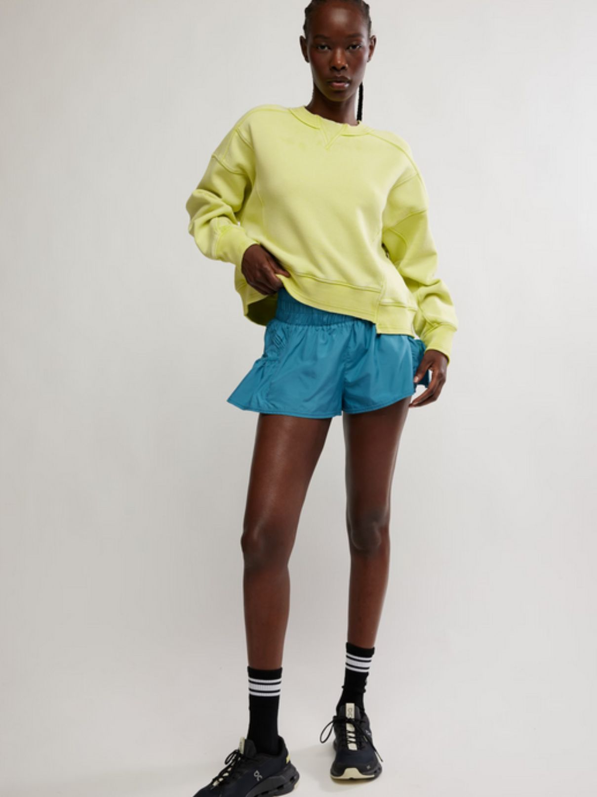 Free People Intercept Pullover in  Highlighter