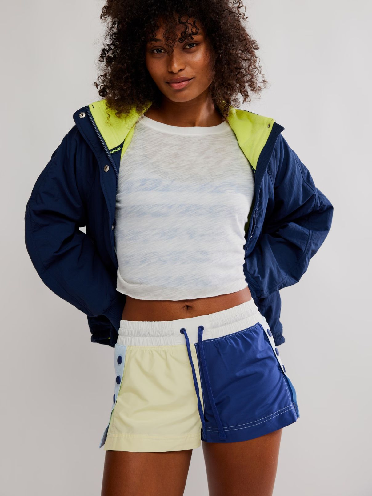 Free People Invigorate Colorblock Daylight/Black Grape Short