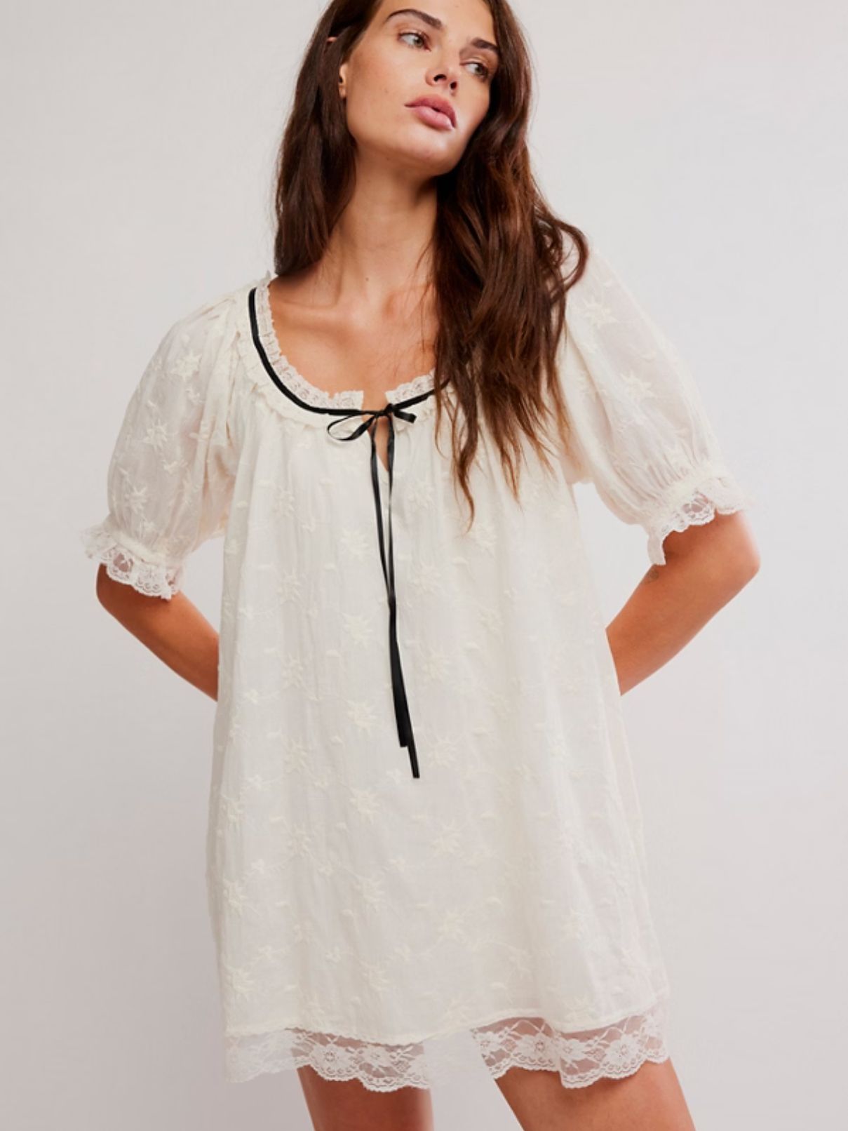 Free People Juno Mini Dress Tea/Black 