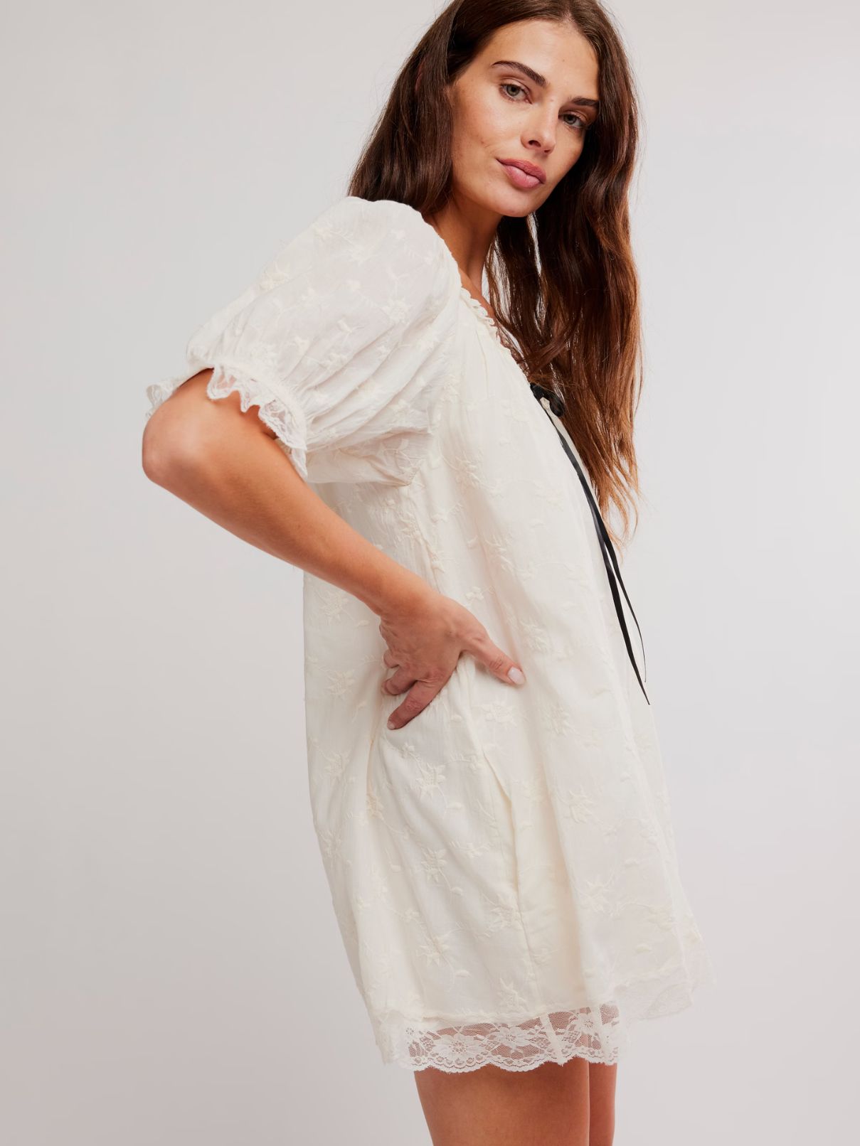 Free People Juno Mini Dress Tea/Black 