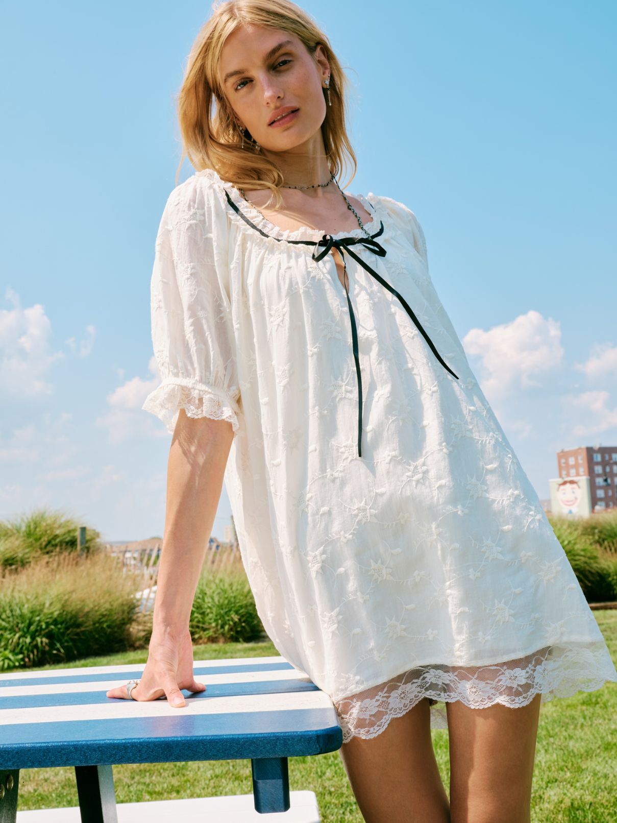 Free People Juno Mini Dress Tea/Black 