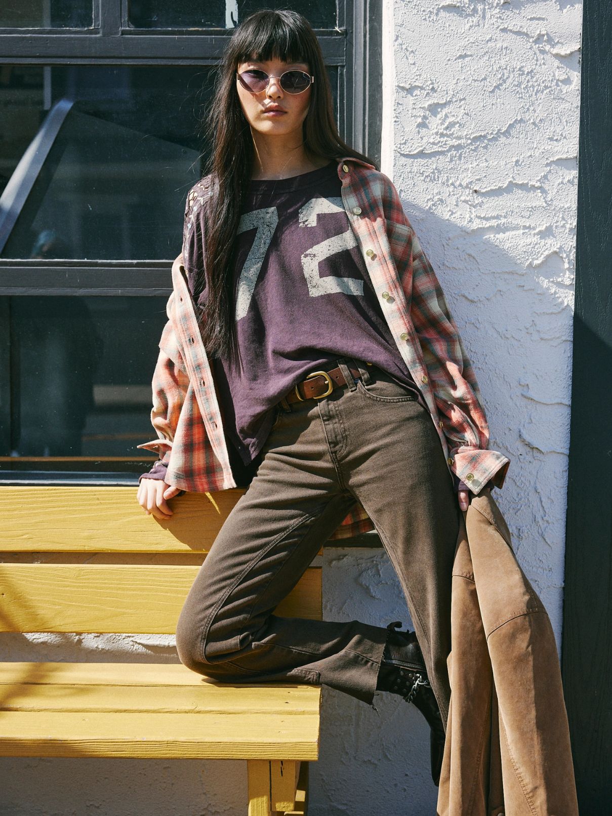 Free People Lilith Tee in Chocolate