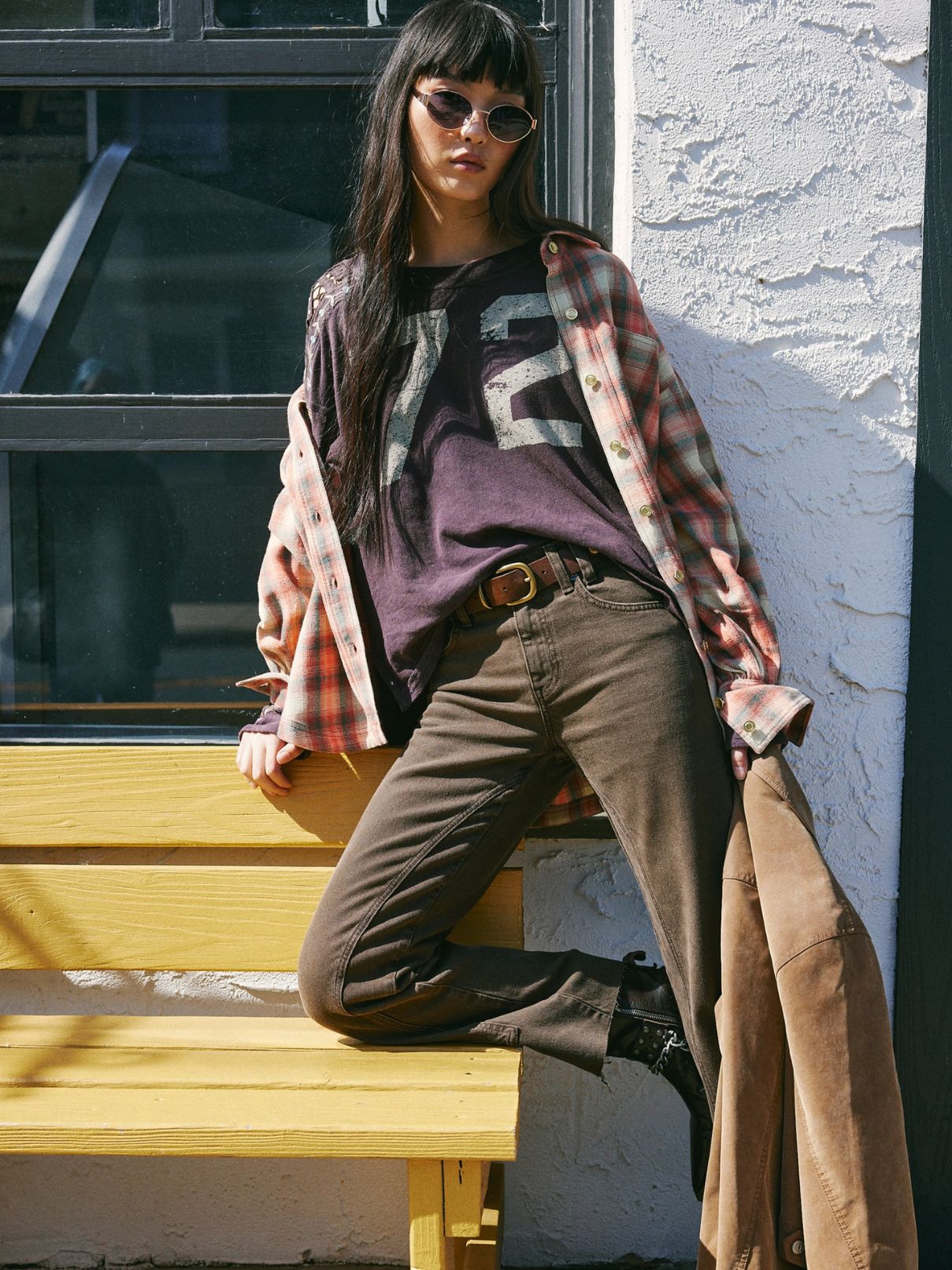 Free People Lilith Tee in Chocolate