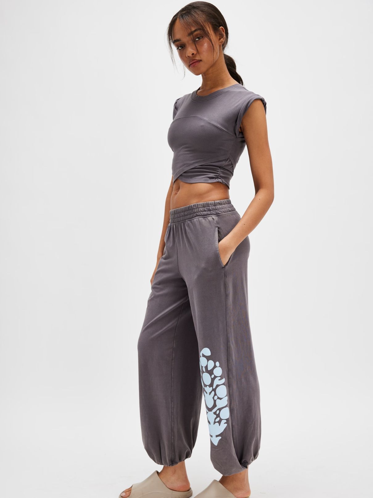 Free People Logo Hot Shot Set in Dark Shadow