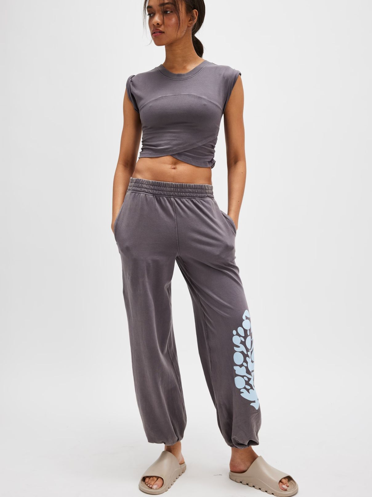 Free People Logo Hot Shot Set in Dark Shadow
