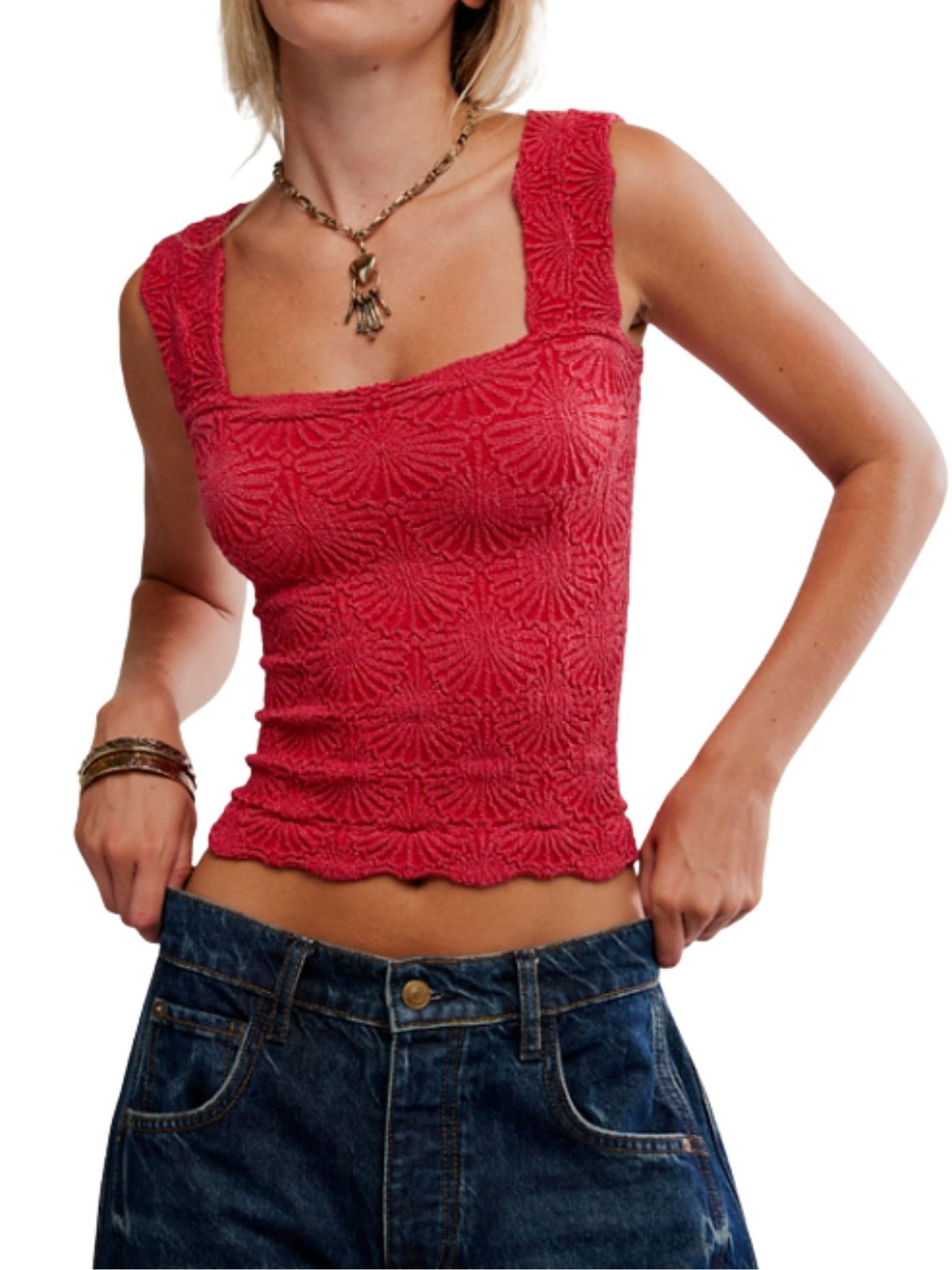 Free People Love Letter Cami in Salsa