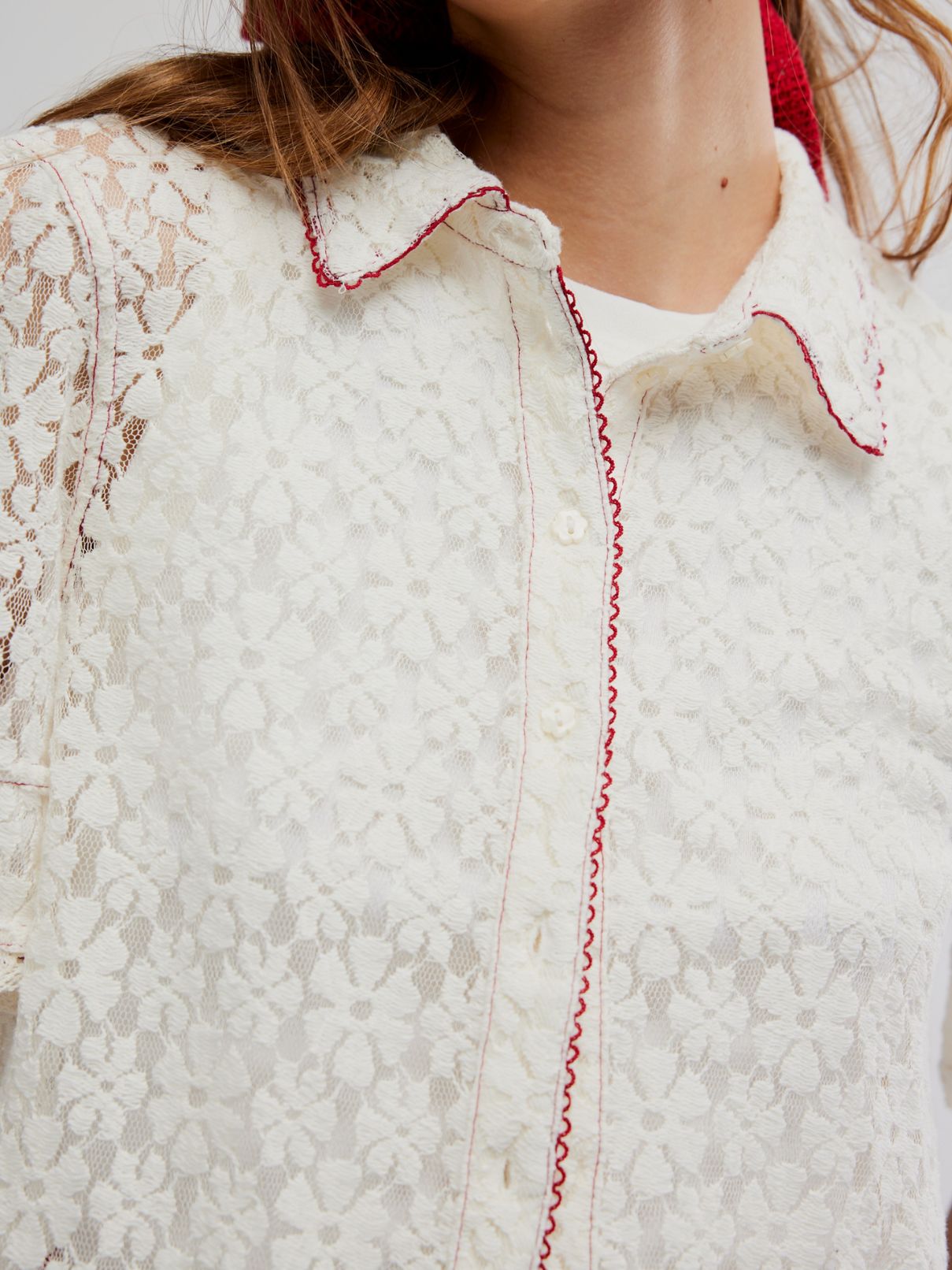 Free People Mannie Lace Button Down