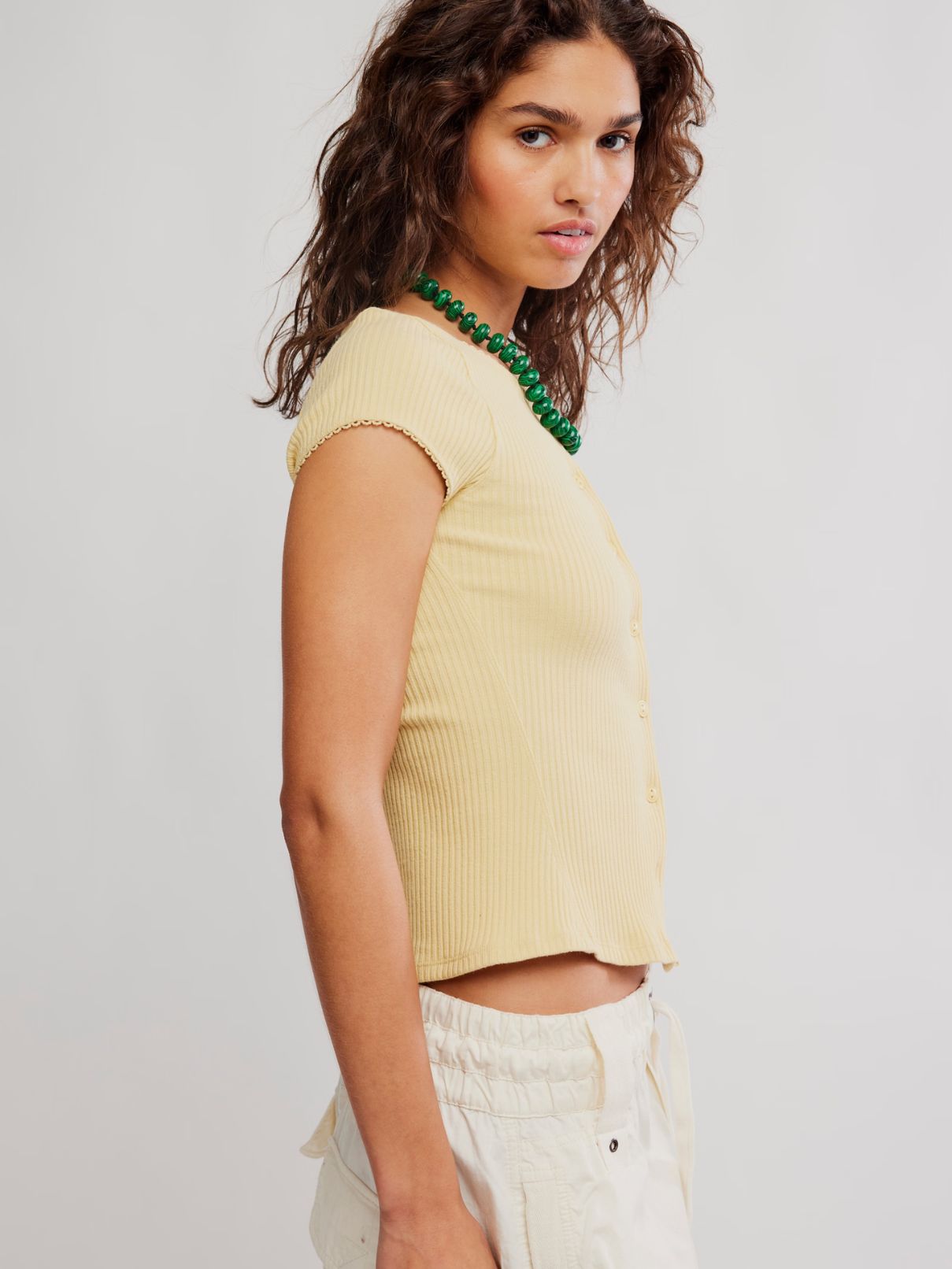 Free People Most Wanted Cardi in  Yellow