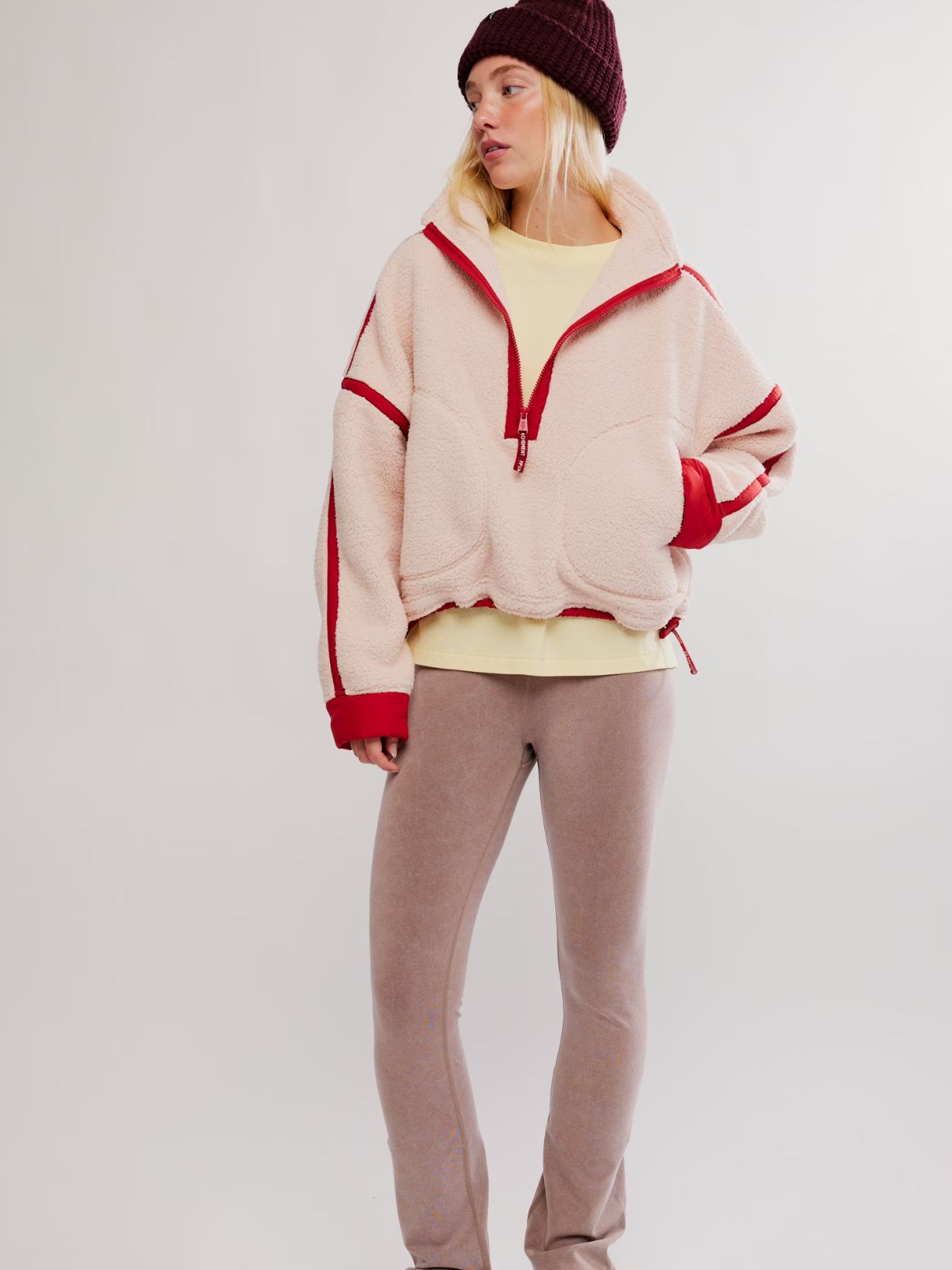 Free People Mountain High Zip in Ballet Slipper