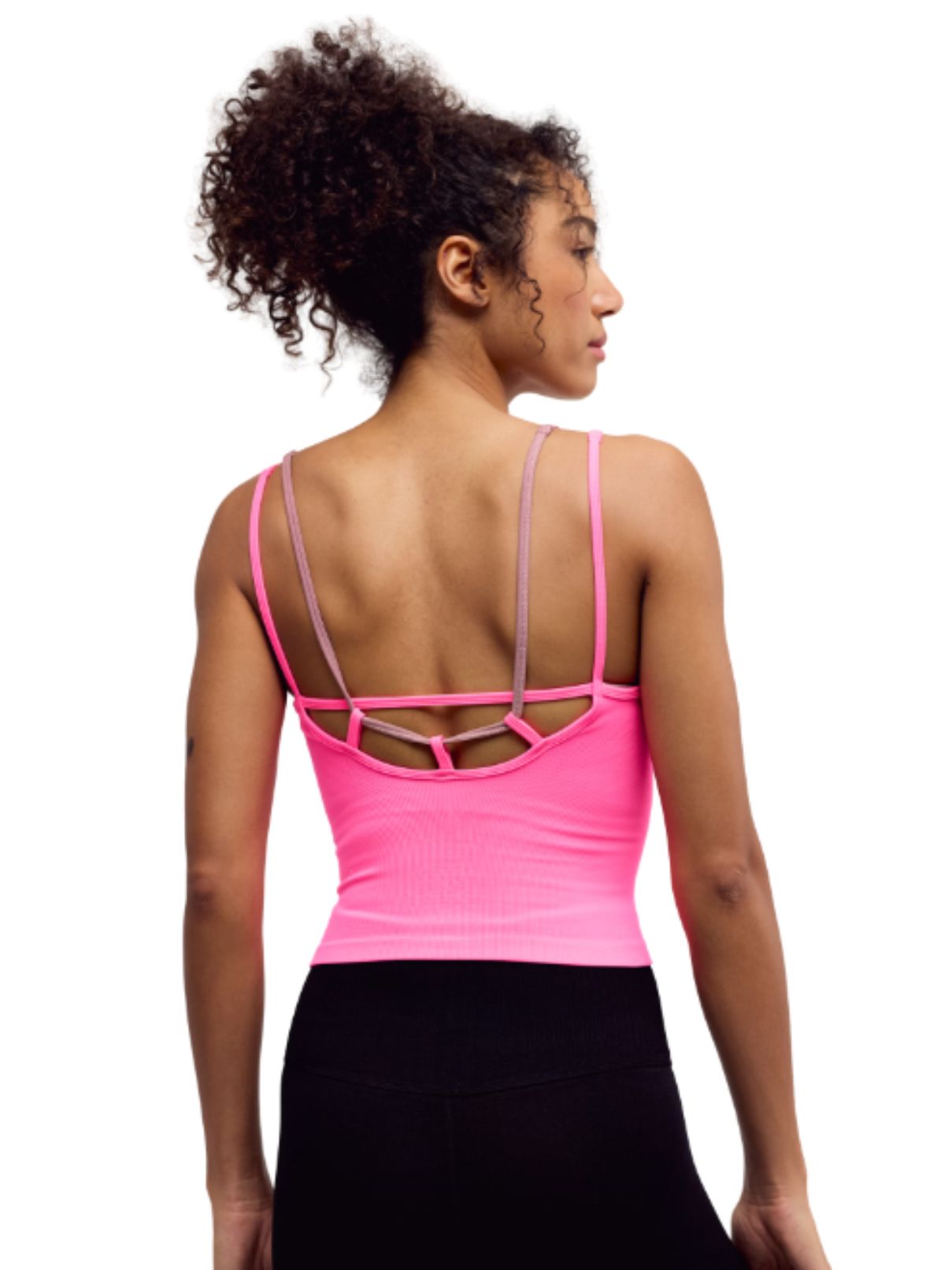 Free People Movement All Clear Coastline Cami in Hot Pink