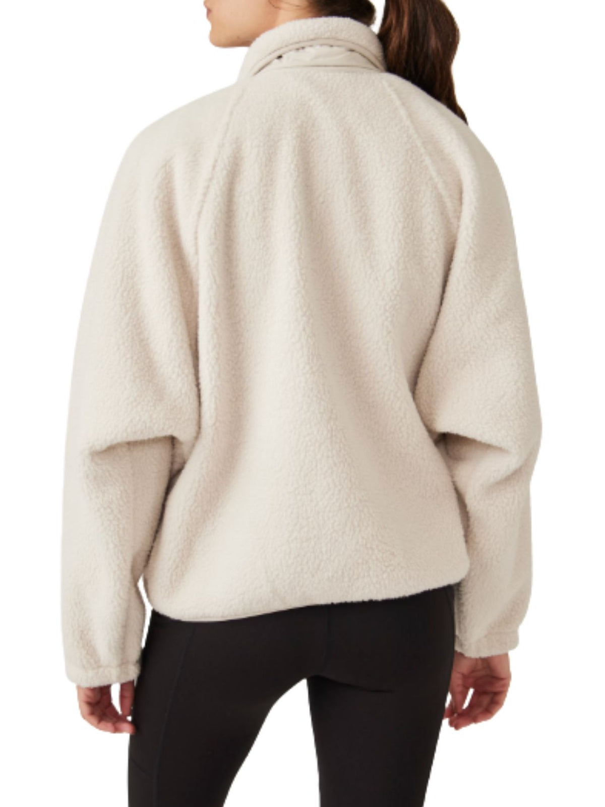 Free People Movement Hit The Slopes Fleece Jacket in Muted Beige