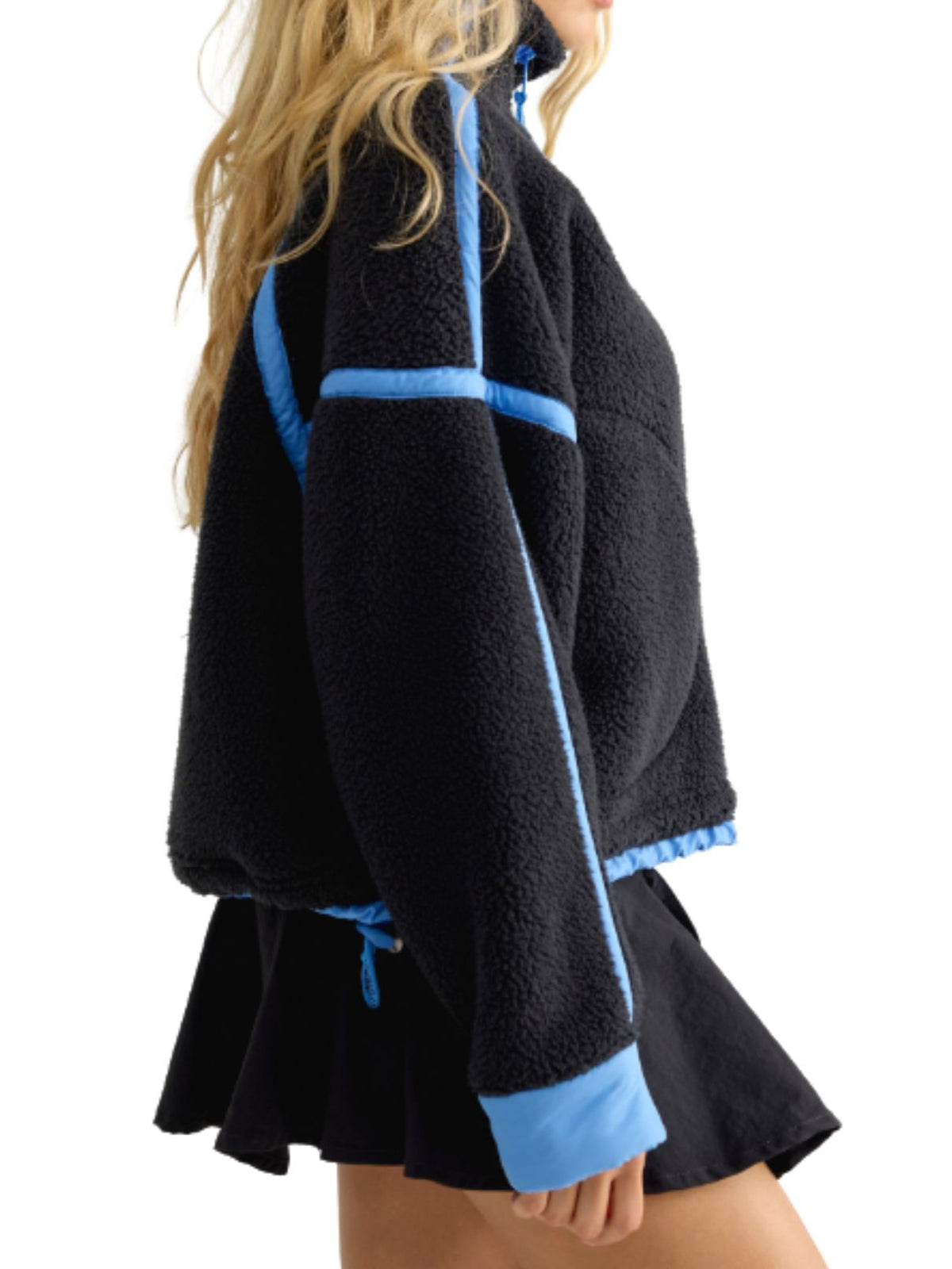 Free People Movement Mountain High Fleece Jacket in Black Combo