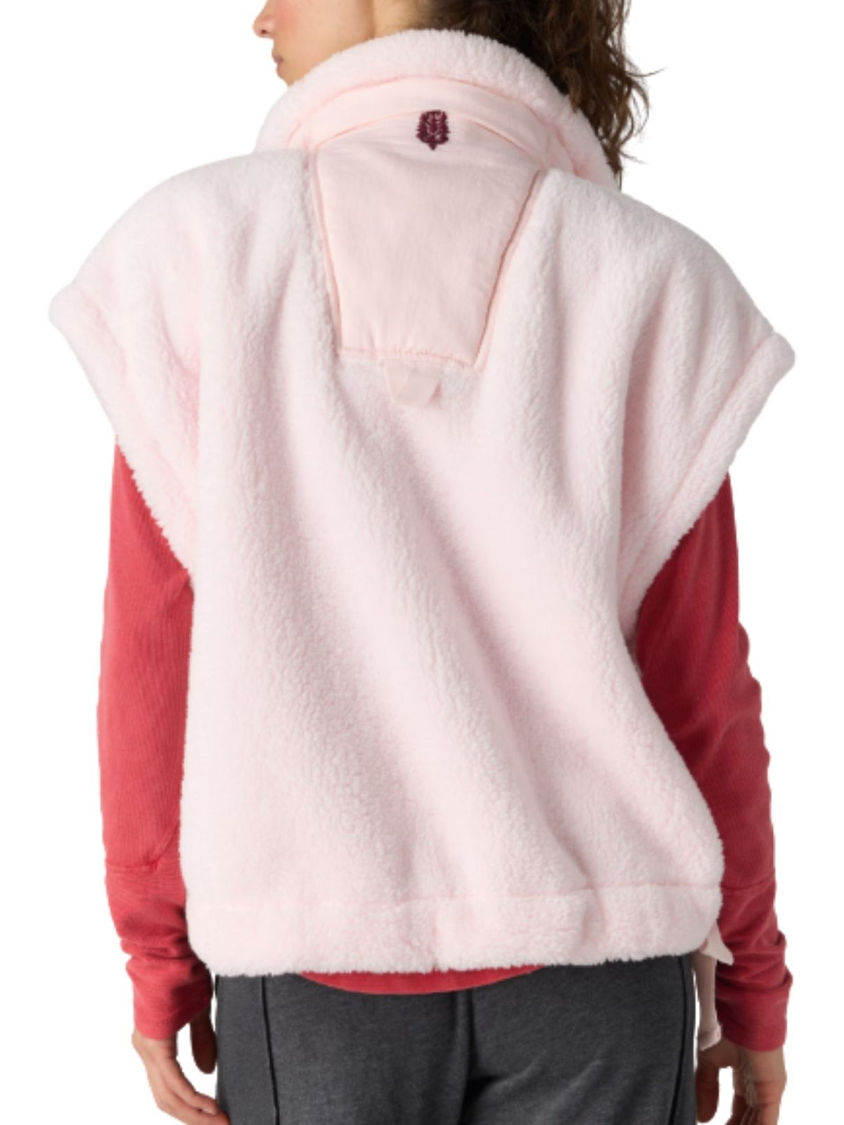 Free People Movement Scout It Out Fleece Vest in Pink Blossom