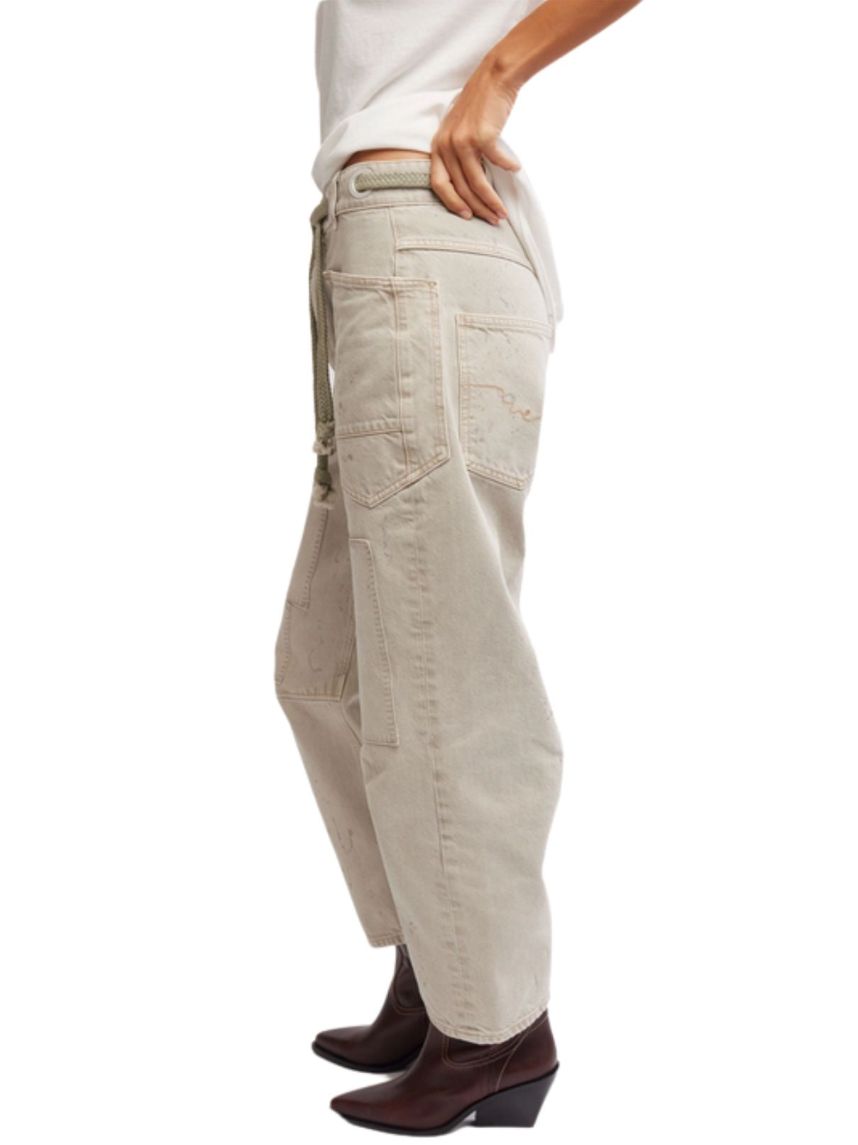 Free People Moxie Low Slung Jean in Jetty
