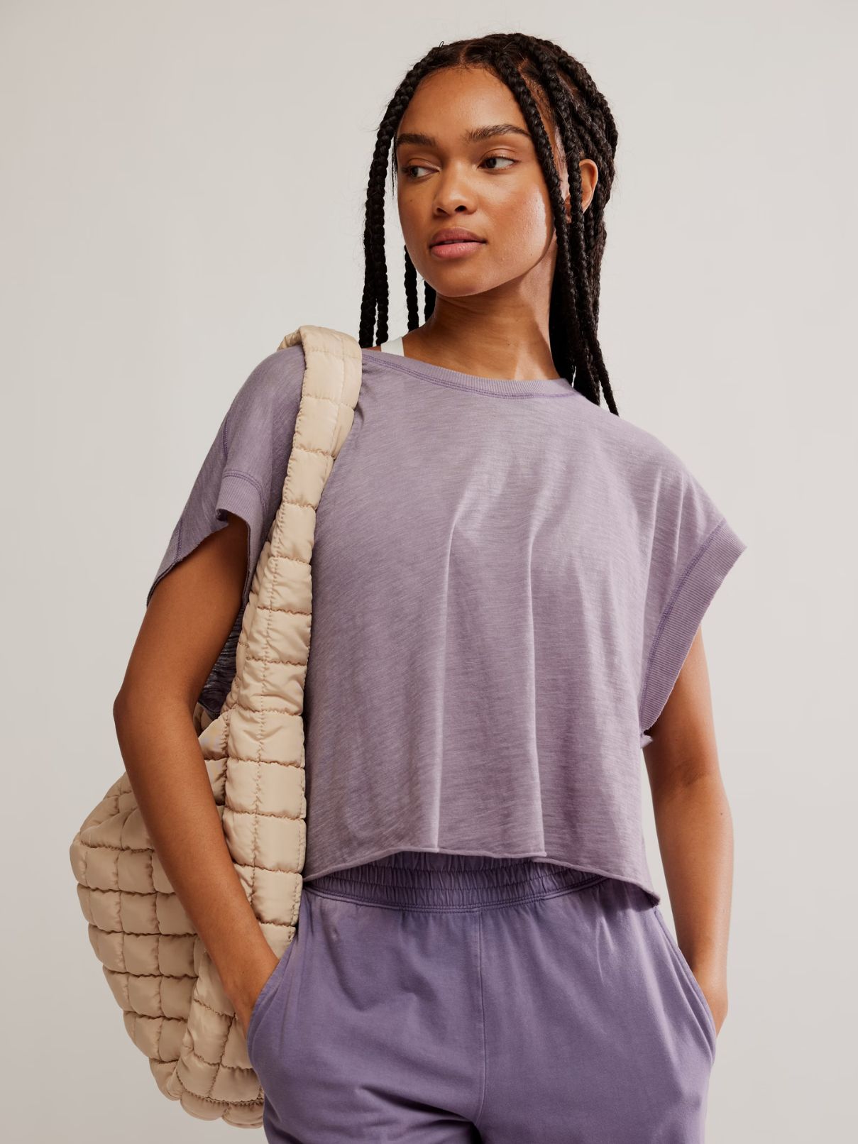 Free People My Time Tee Graphite