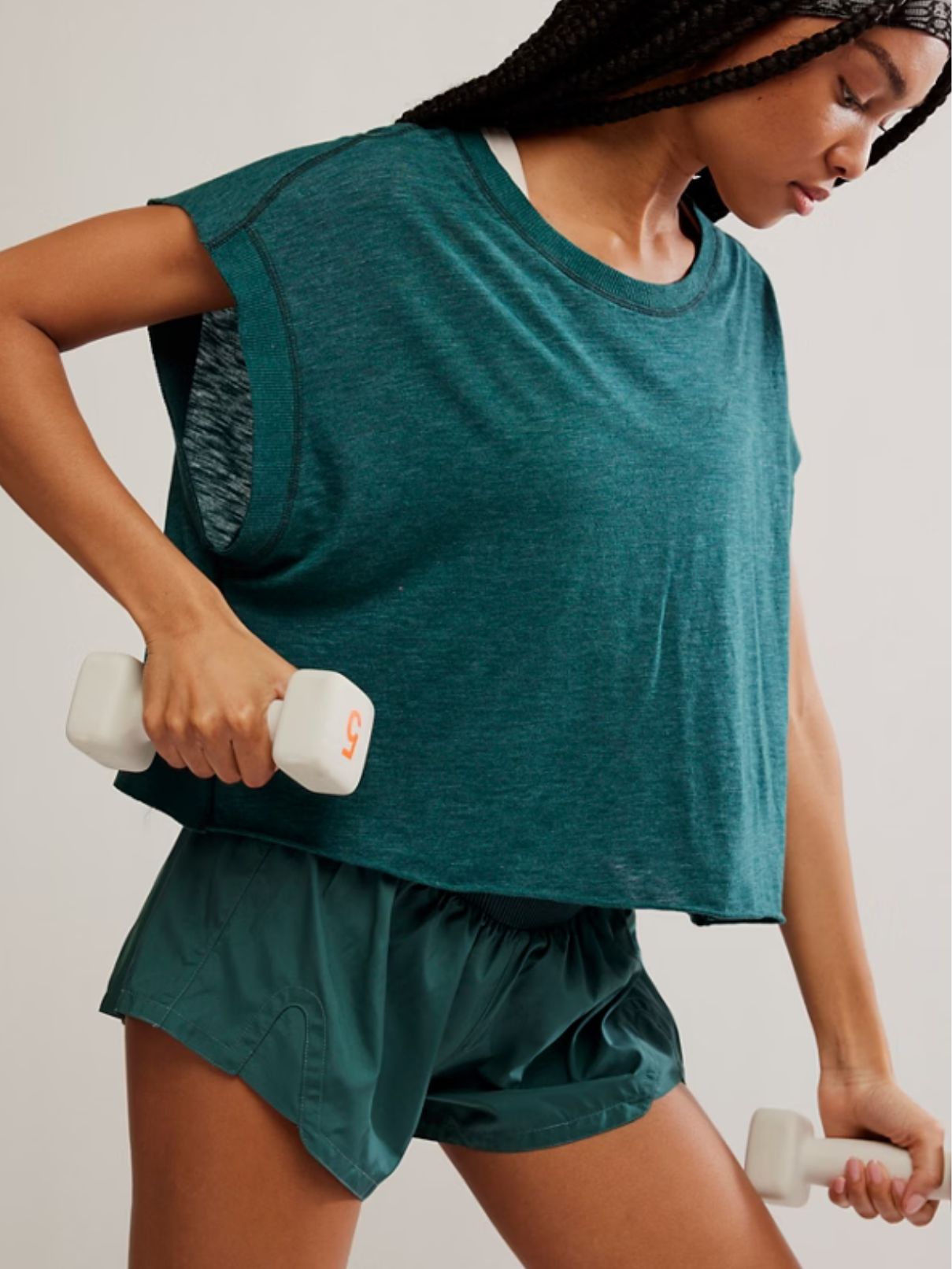 Free People My Time Tee in Evergreen