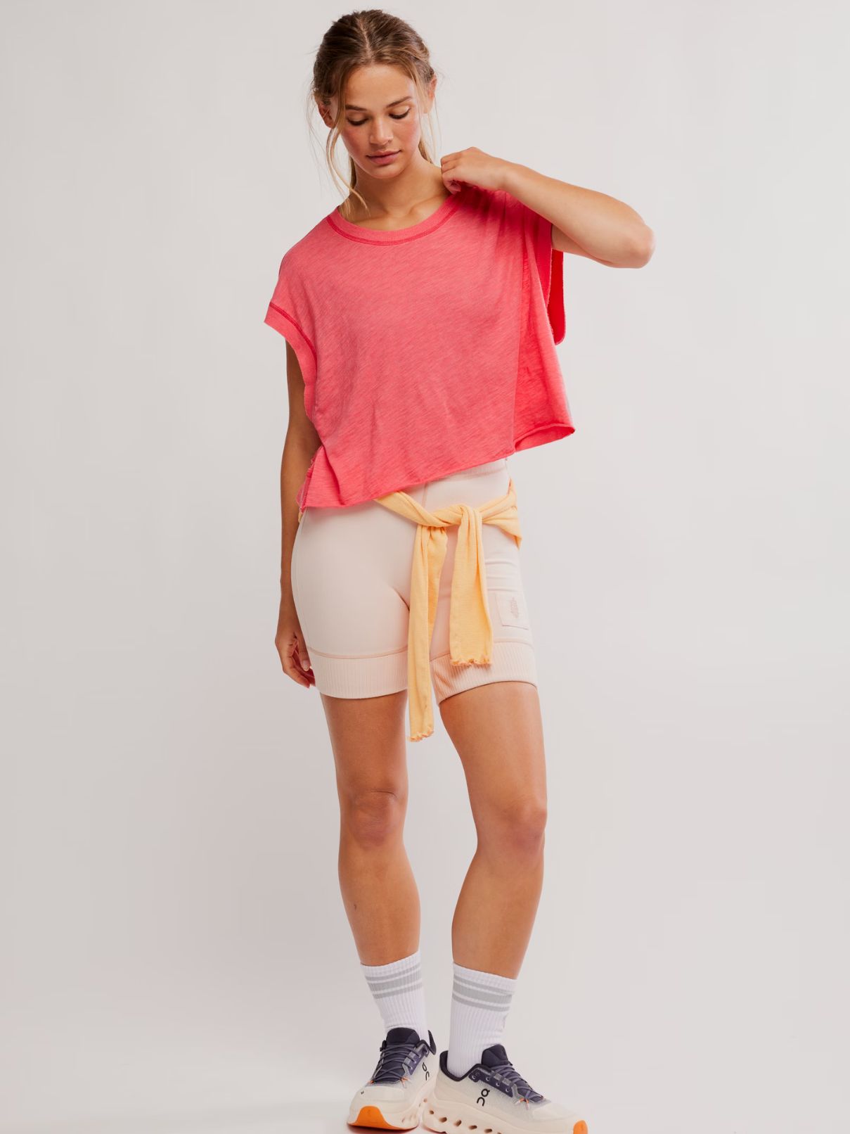 Free People My Time Tee in Grapefruit