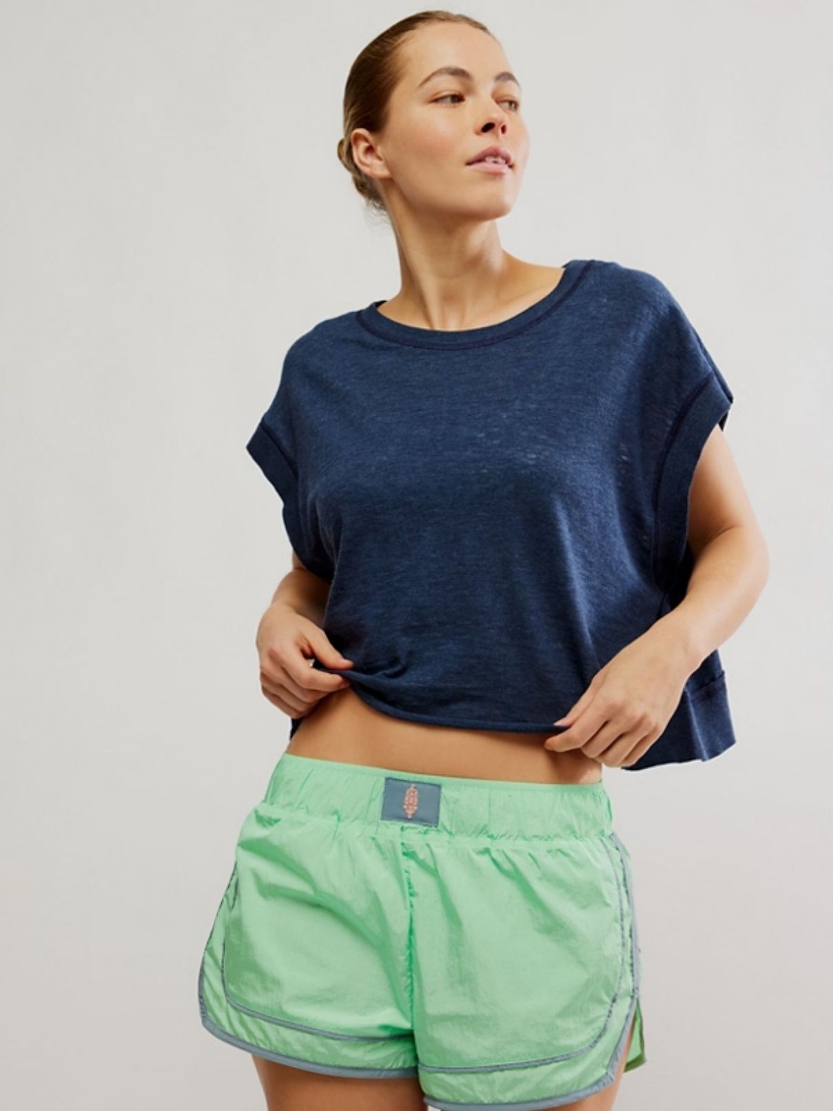 Free People My Time Tee in Midnight Navy