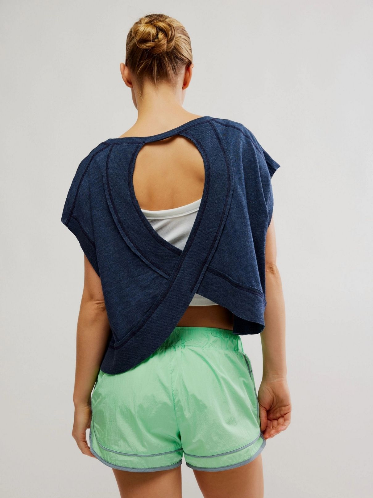 Free People My Time Tee in Midnight Navy