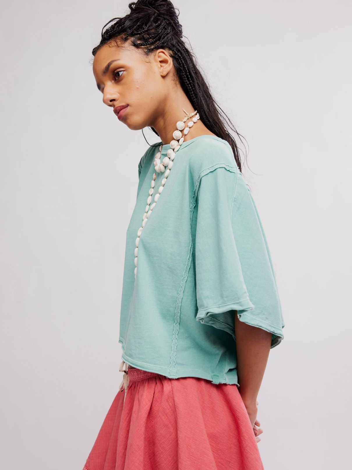 Free People Next Level Tee in Wasabi Sauce