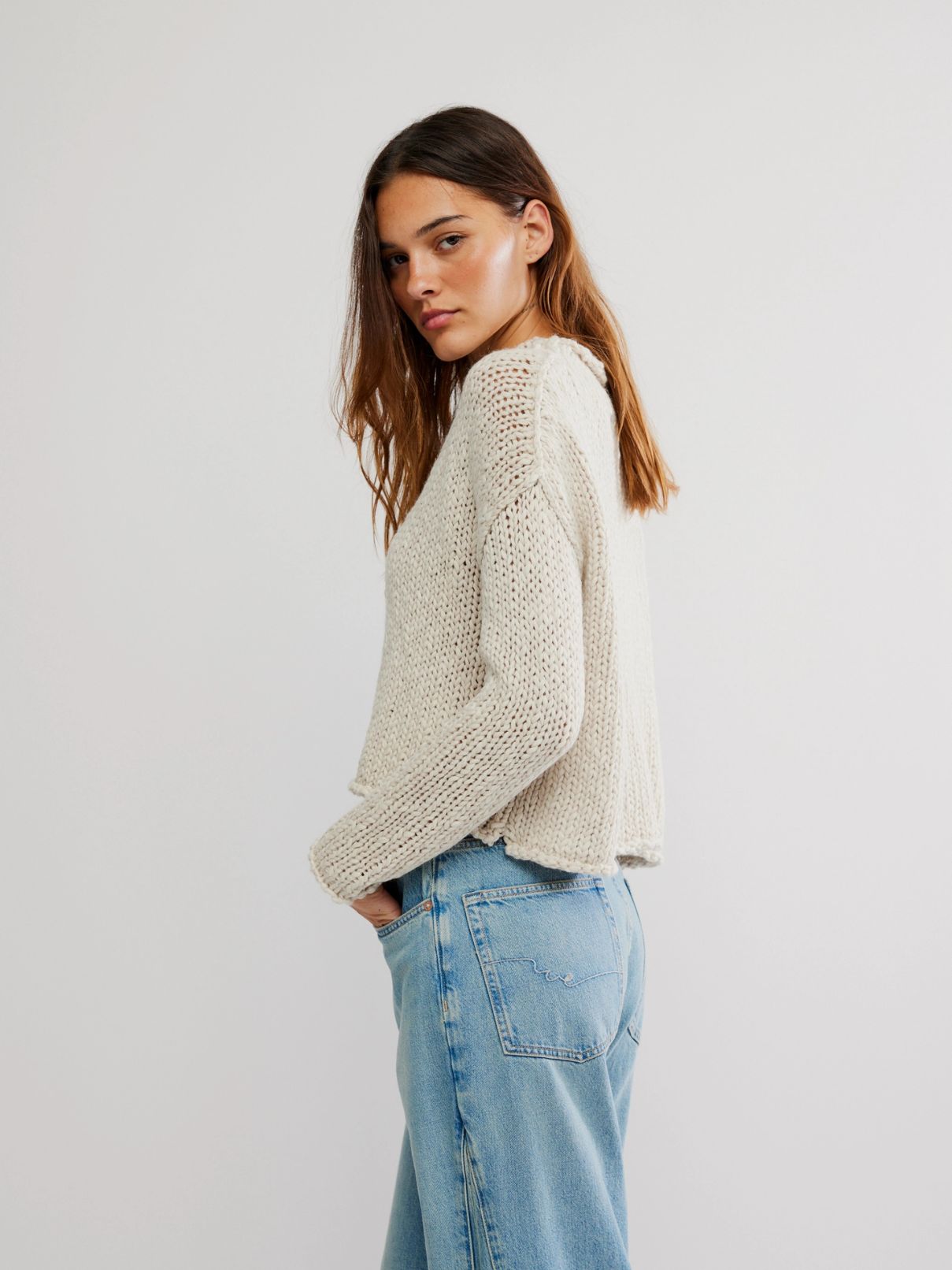 Free People Opal Sweater in Tea