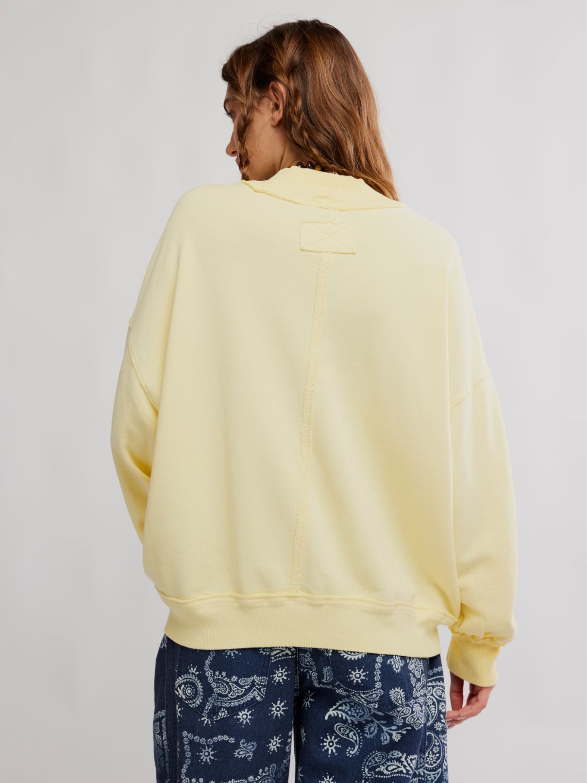 Free People Palm Springs Turtleneck in Banana Cream