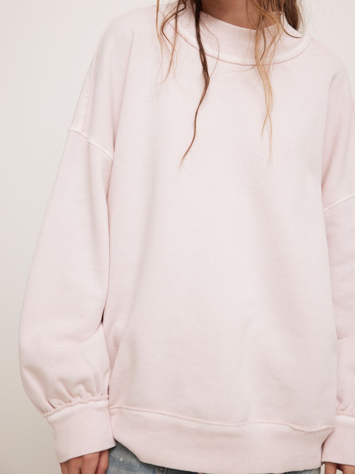 Free People Palm Springs Turtleneck in Mauve Chalk