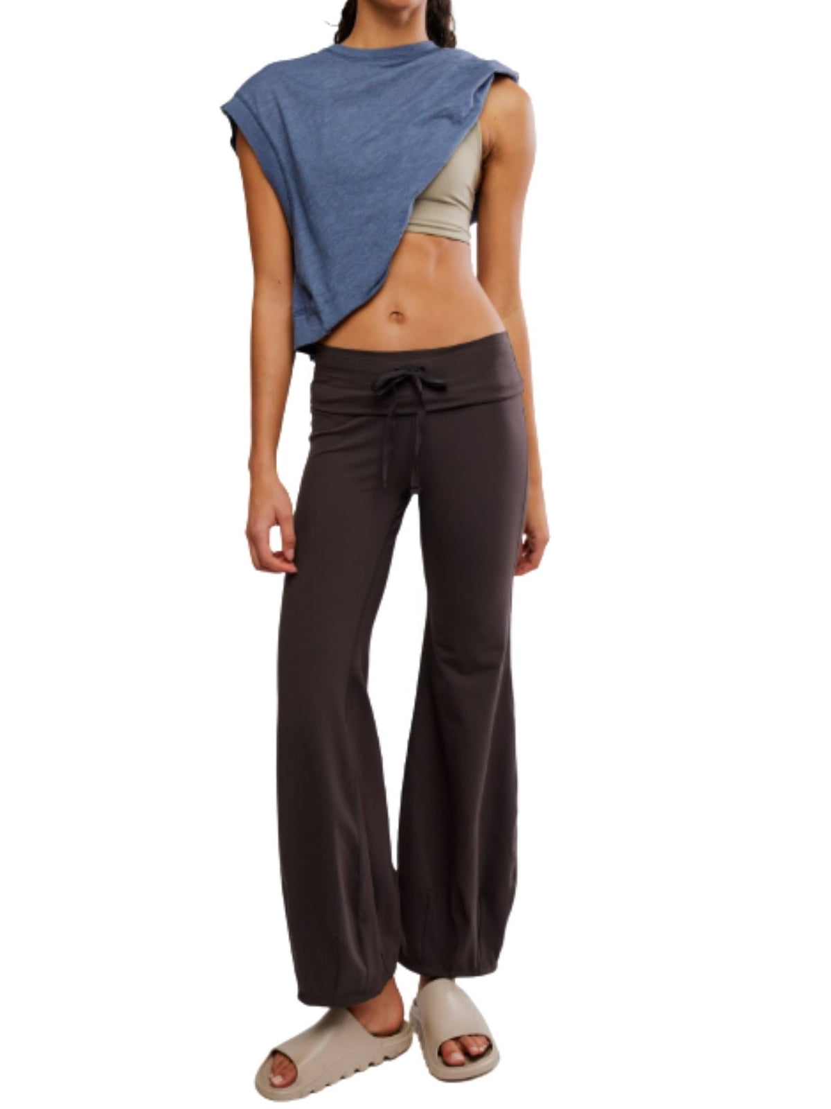 Free People Quick Step Bubble Pants in Chocolate