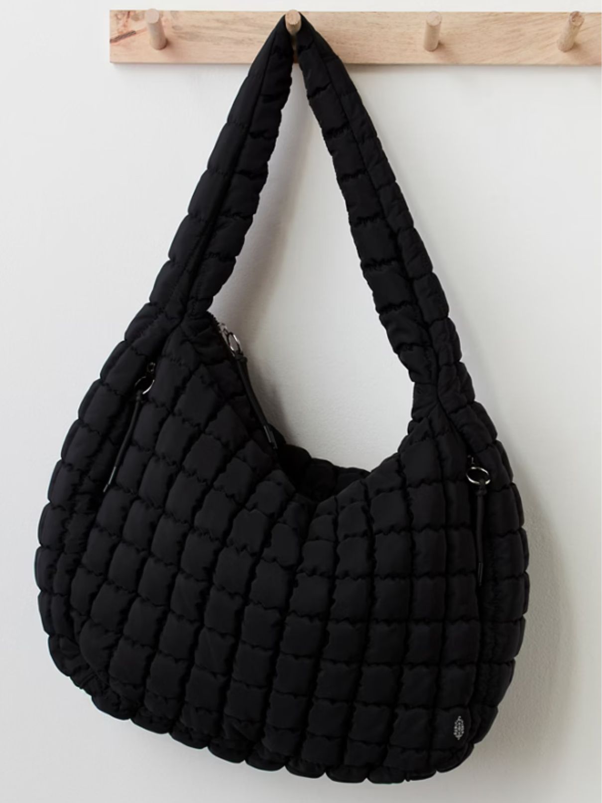 Free People Quilted Carryall Bag in Black