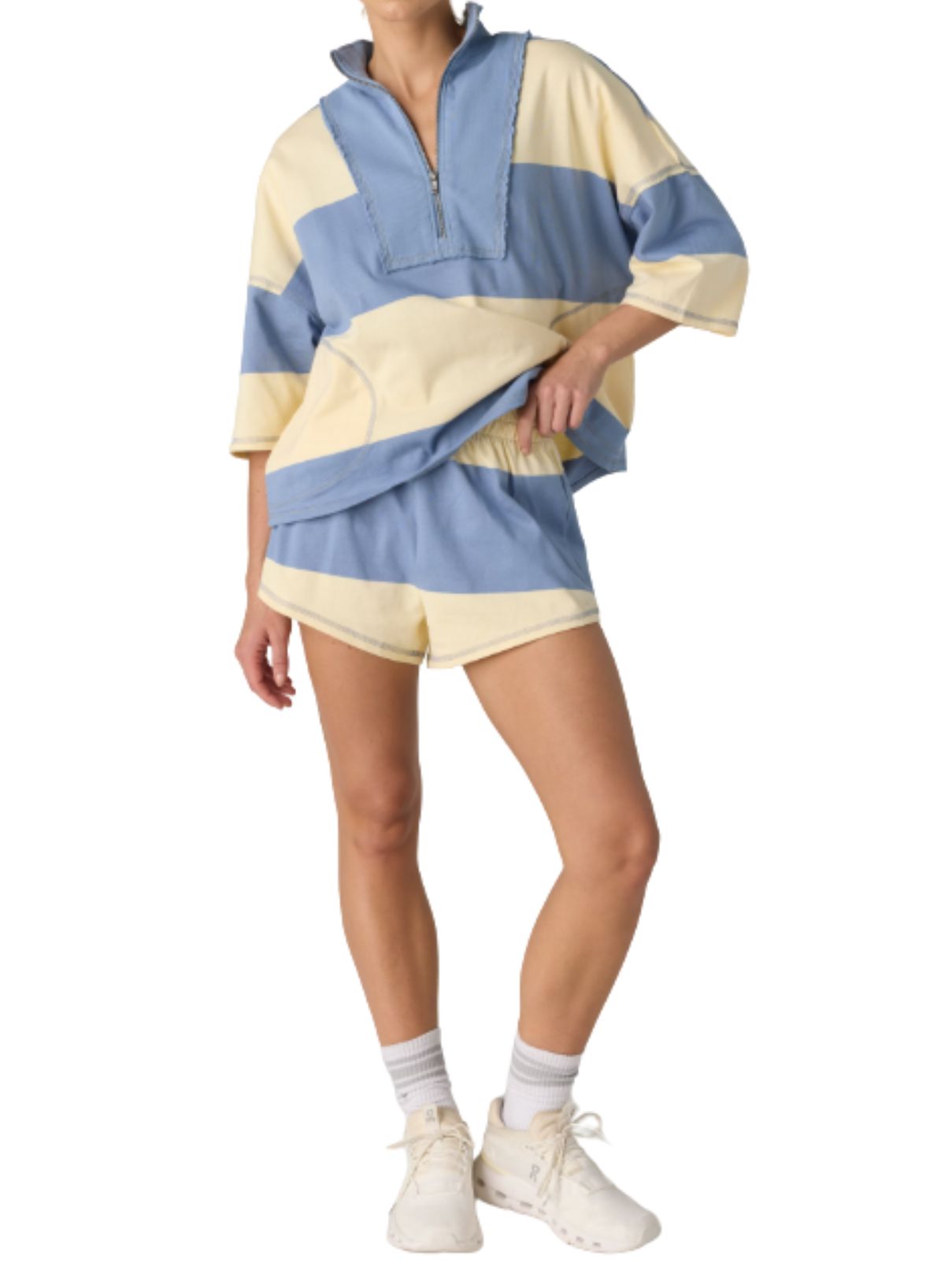 Free People Retro Rugby Set in Blue Ash + Pina Cola 