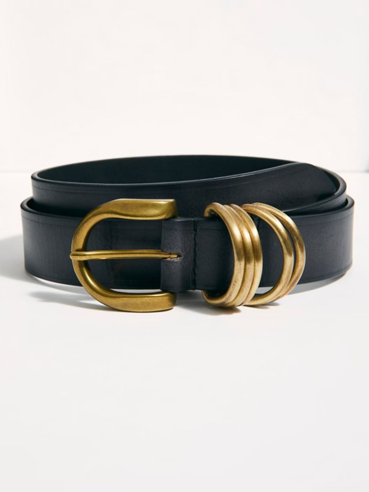 Free People Rori Leather Belt in Black