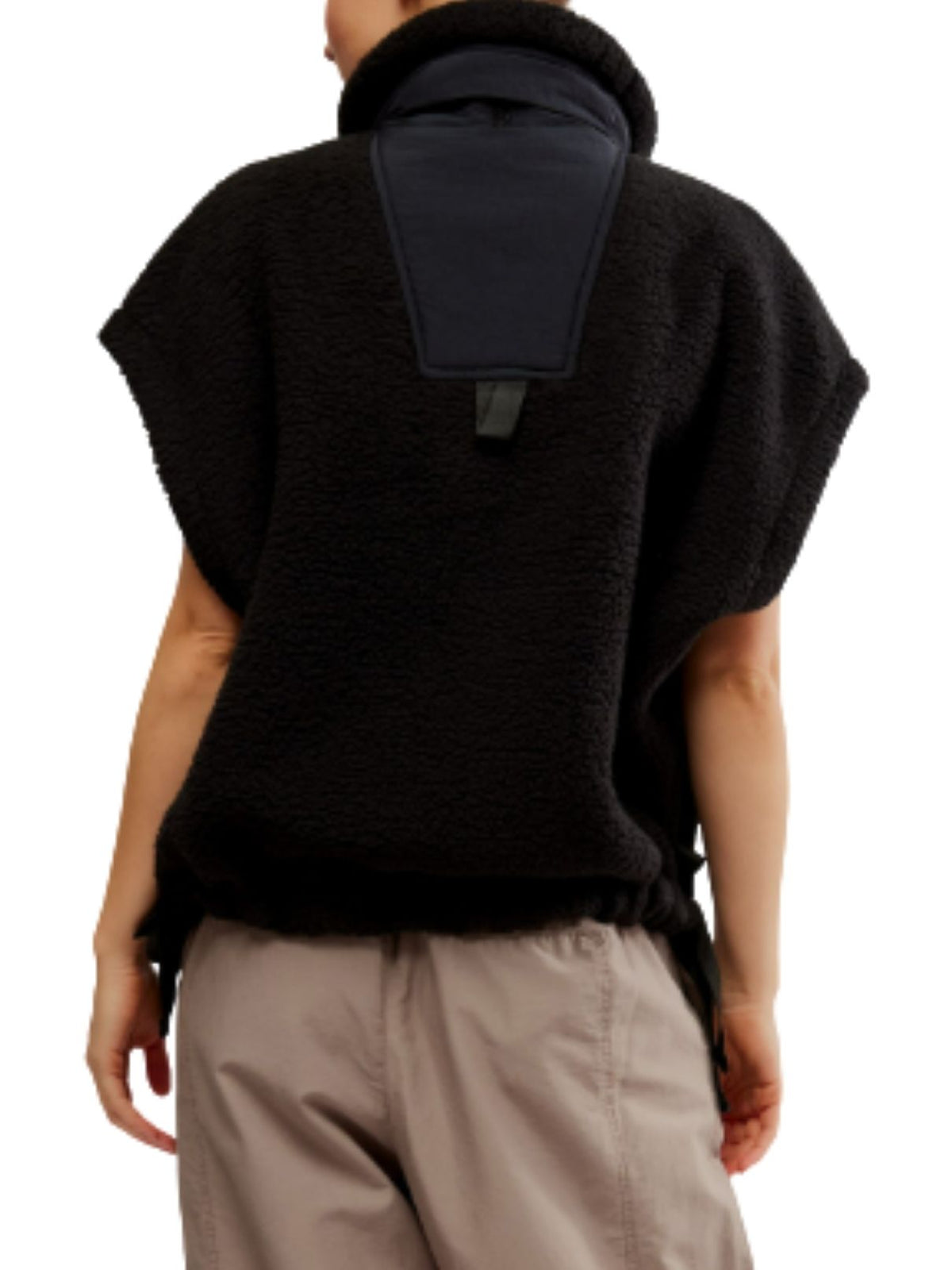 Free People Scout It Out Fleece Vest in Black