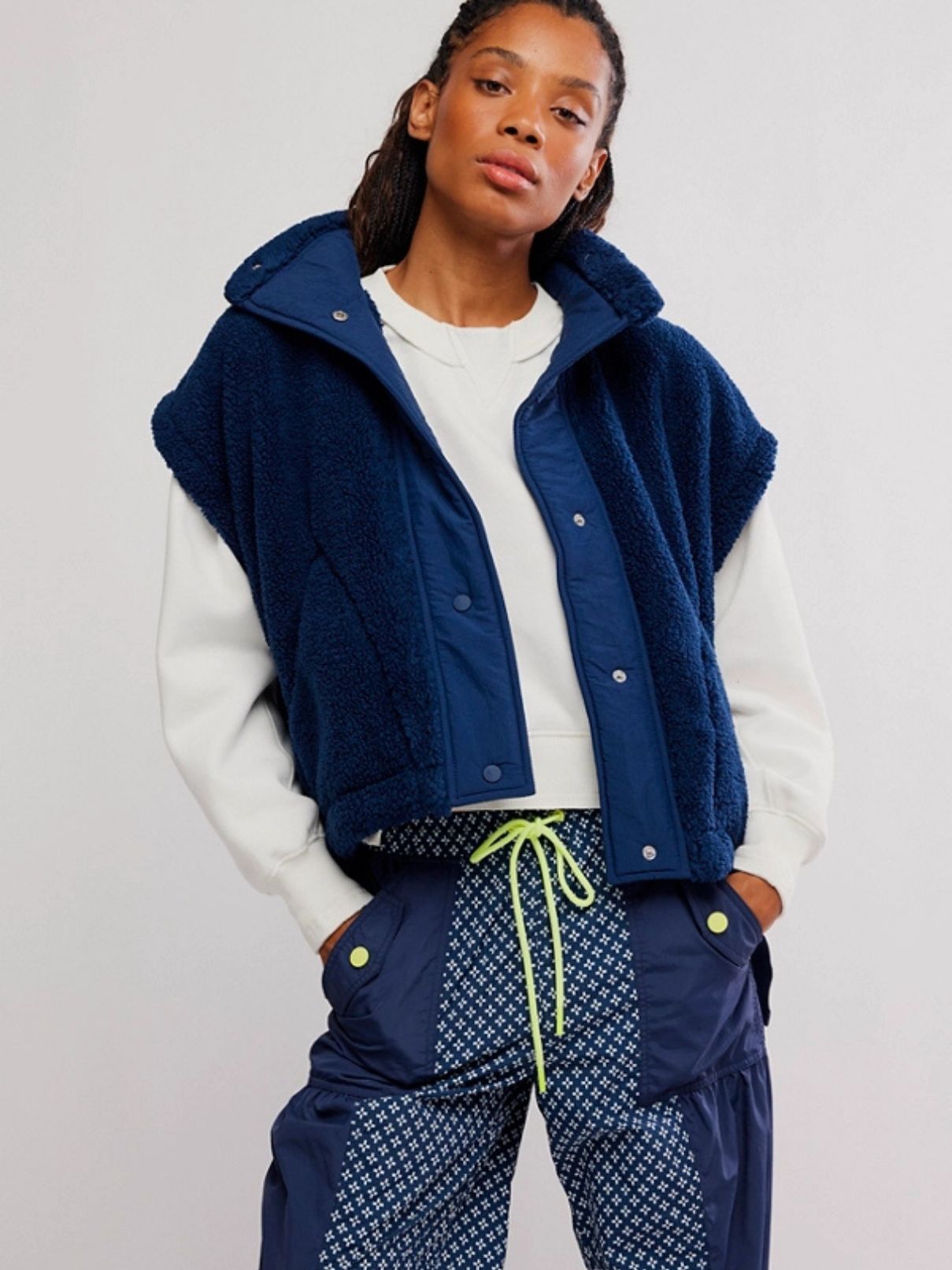 Free People Scout It Out Vest in Navy