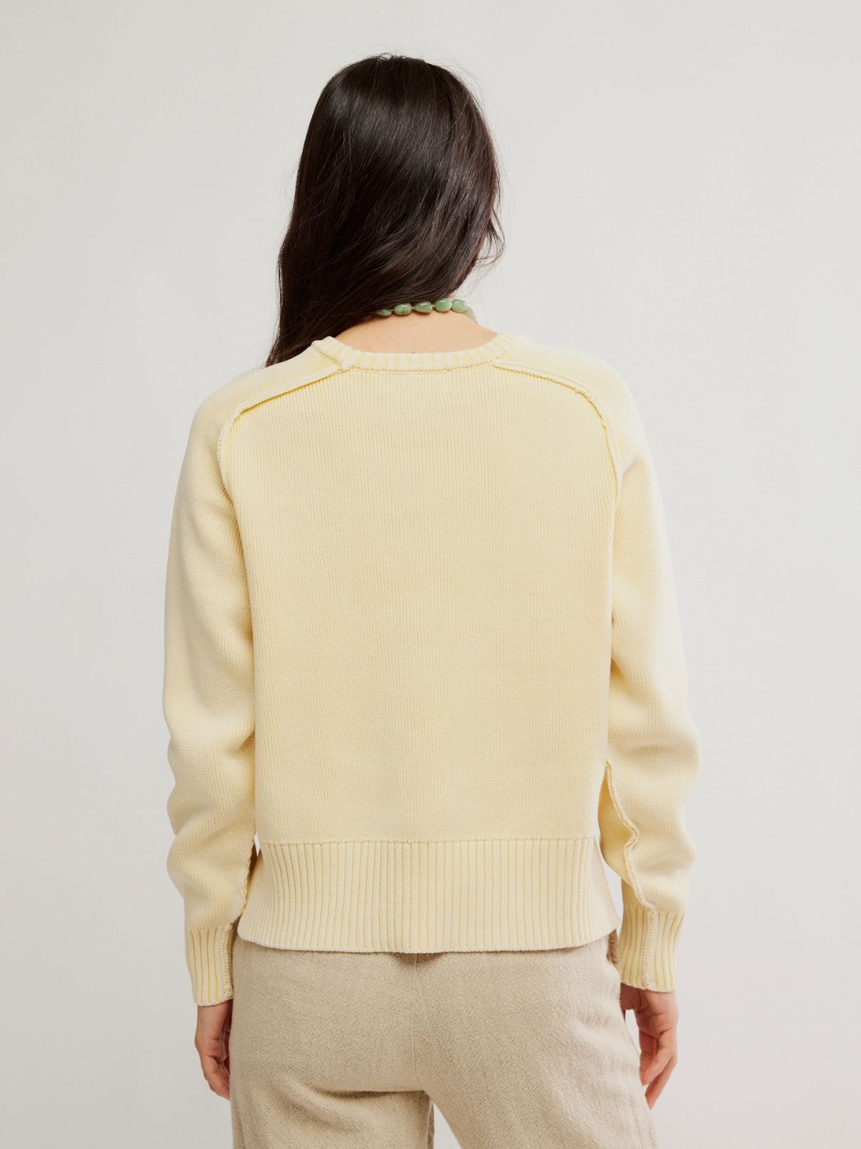 Free People Spring St Pullover in Banana Cream