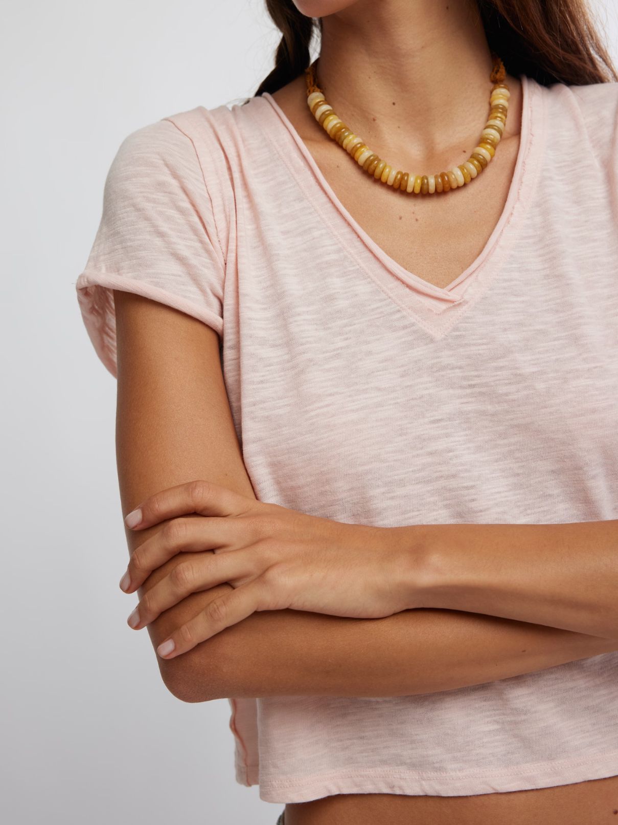 Free People Take 2 Tee in Blushing Peony