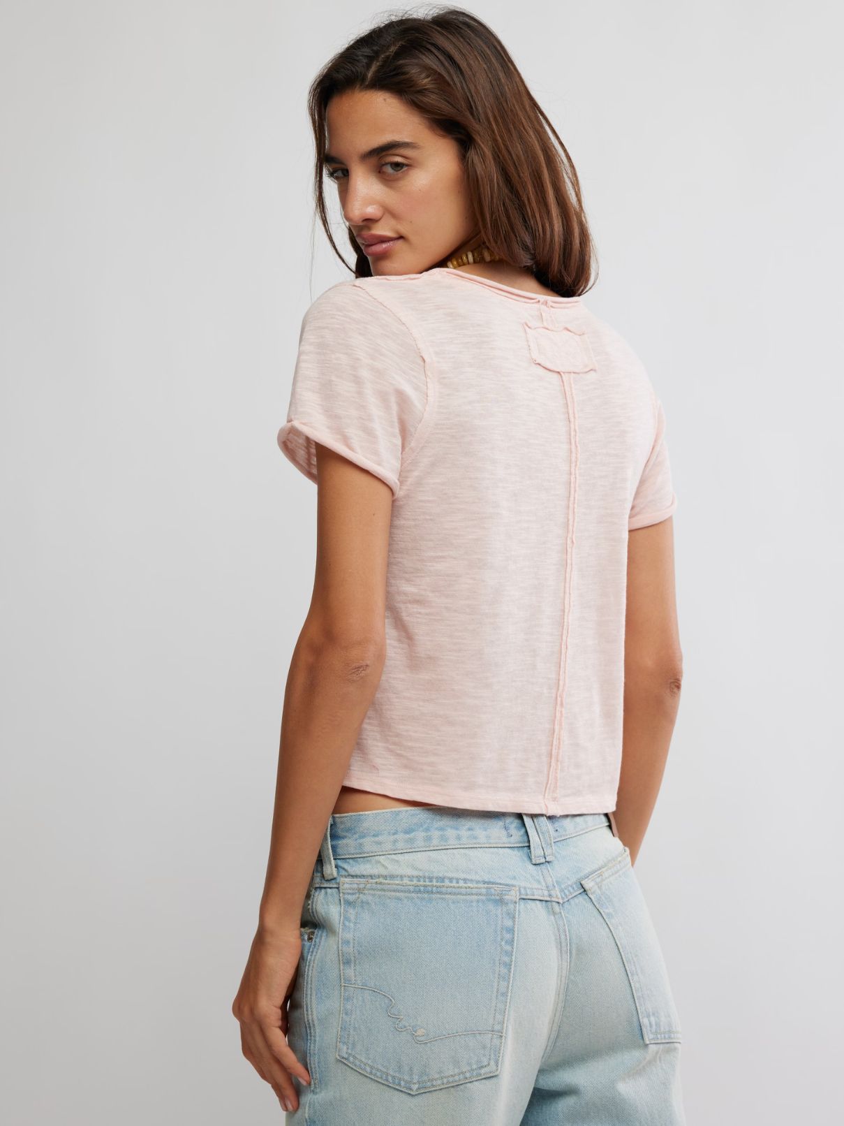 Free People Take 2 Tee in Blushing Peony