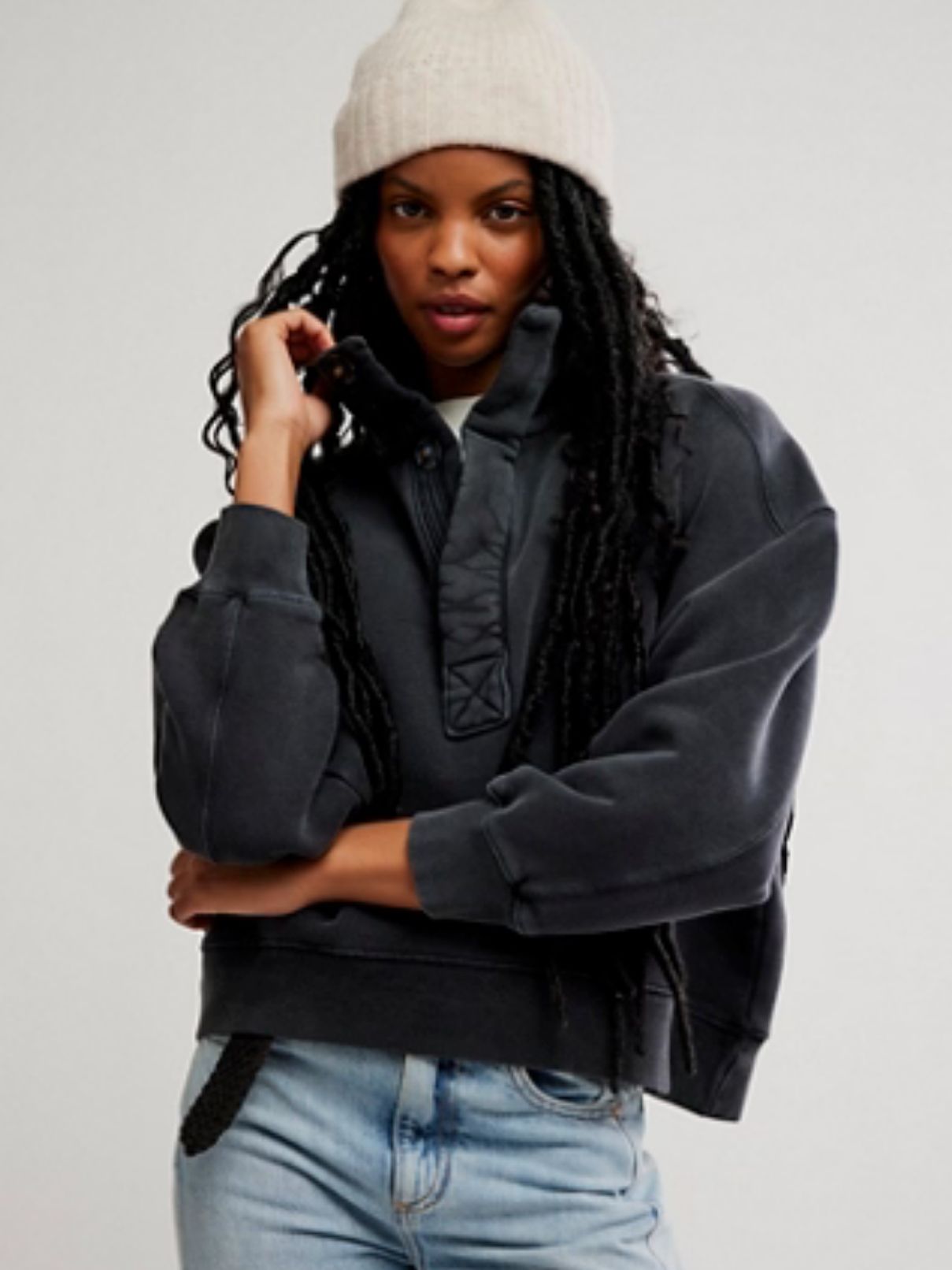 Free People Timeless Pullover in  Black