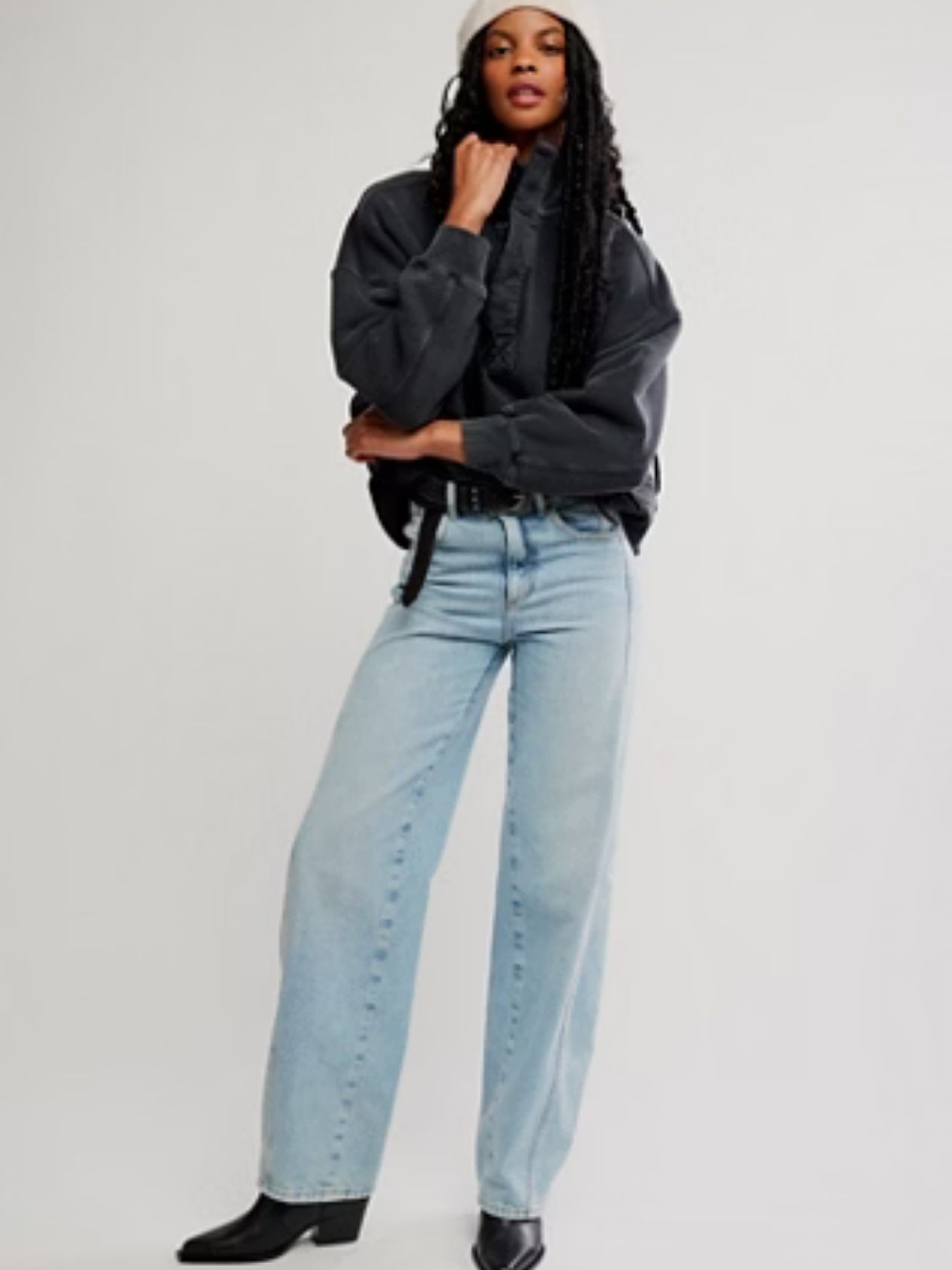 Free People Timeless Pullover in  Black