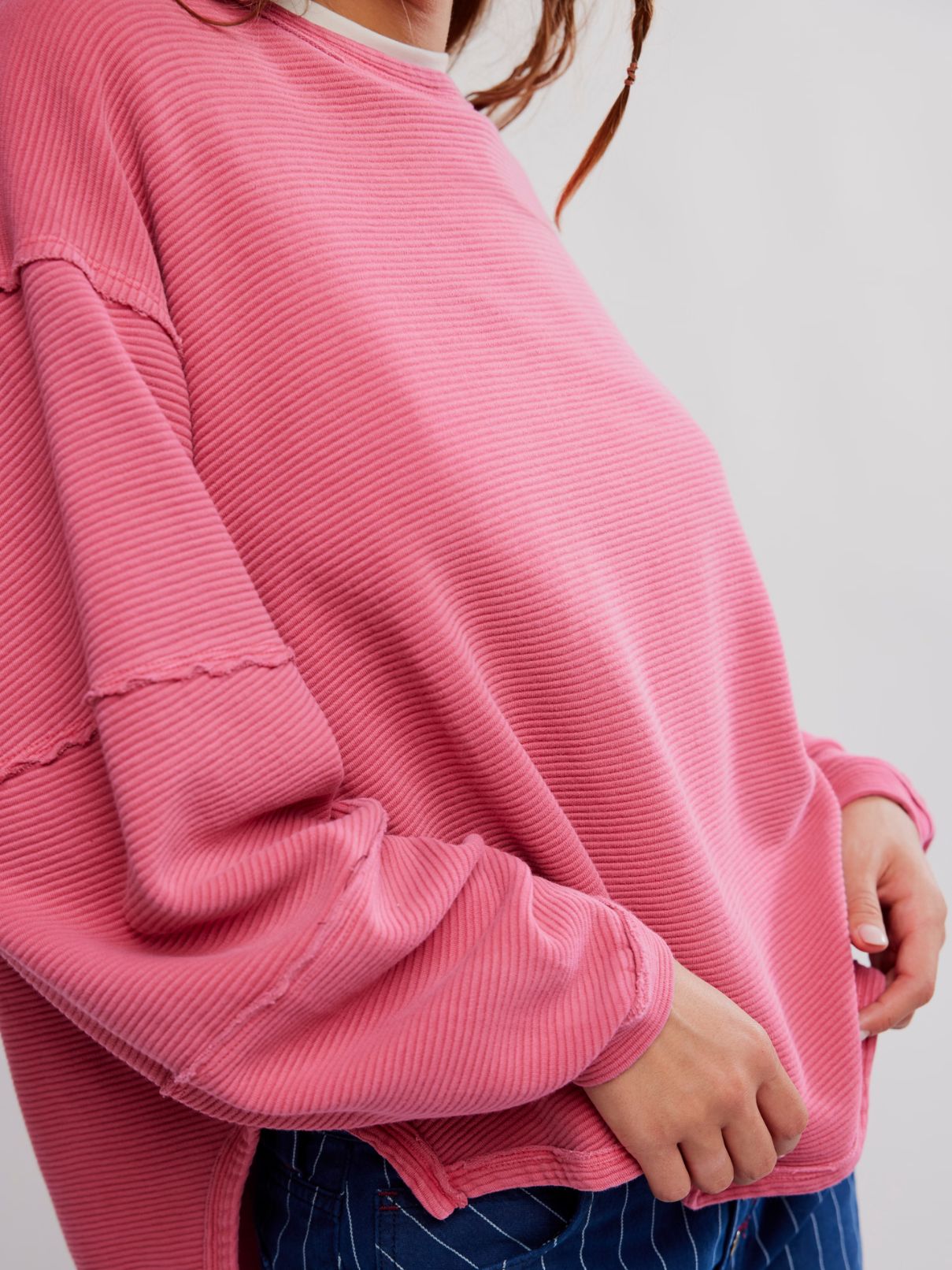 Free People Total Eclipse Tee in Hibiscus Pop