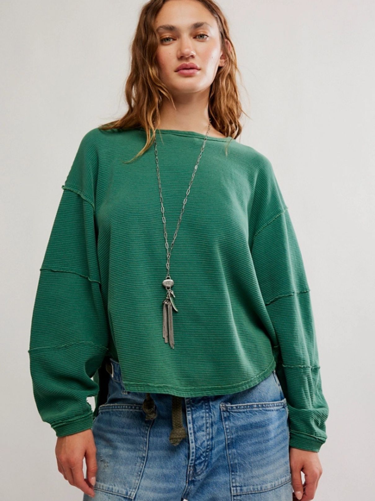 Free People Total Eclipse Tee in Pine Forest