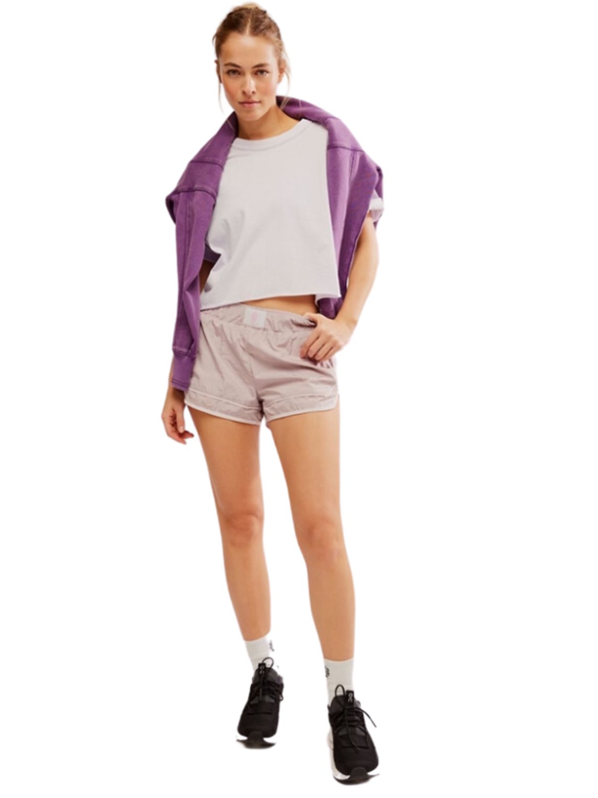 Free People Varsity Blues Athletic Short in Oyster