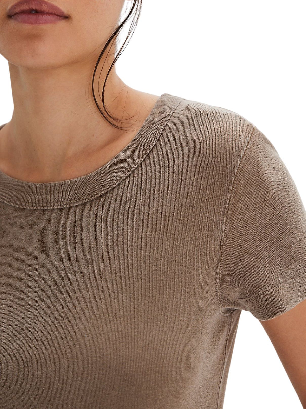 Free People We The Free Atlas Crew Tee in Dutch Cocoa
